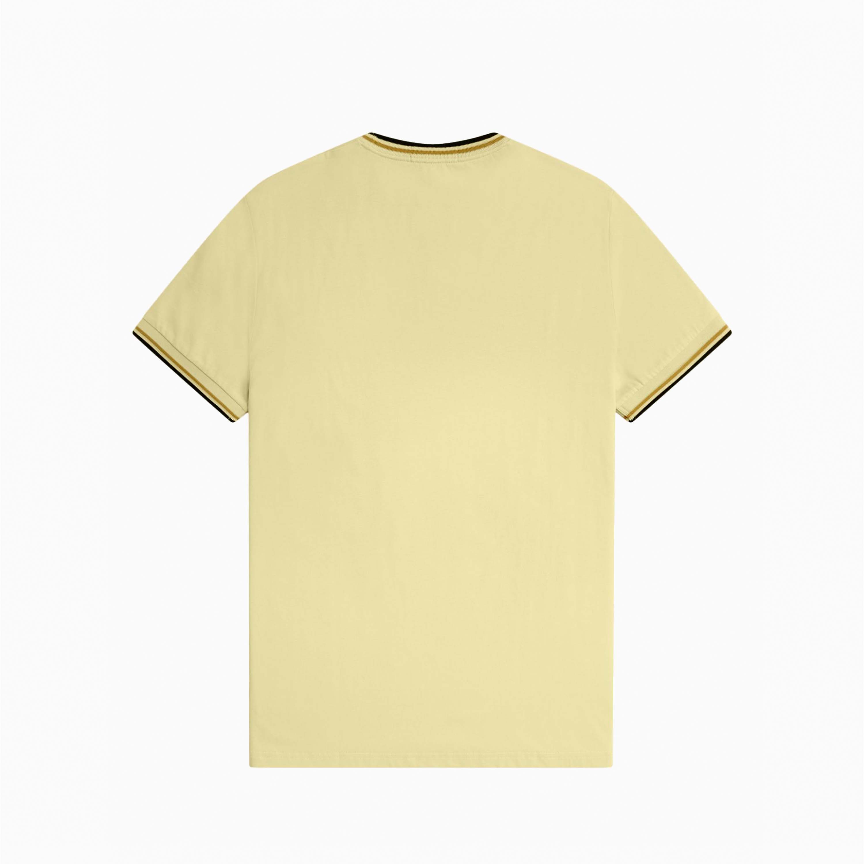 FRED PERRY TWIN TIPPED T-SHIRT YELLOW & BLACK M1588-Y61