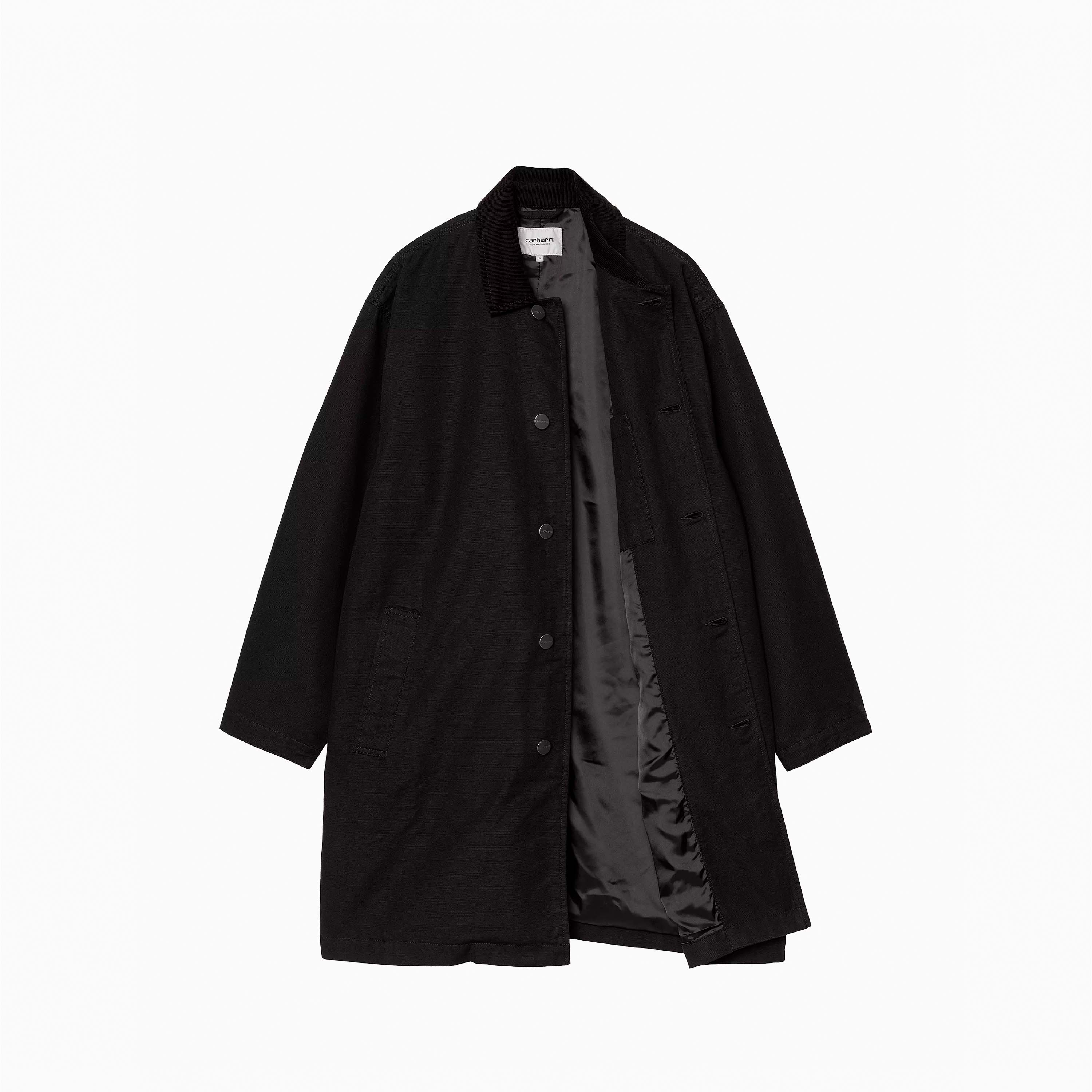 CARHARTT WIP WEBSTER COAT BLACK RINSED I035618-00E