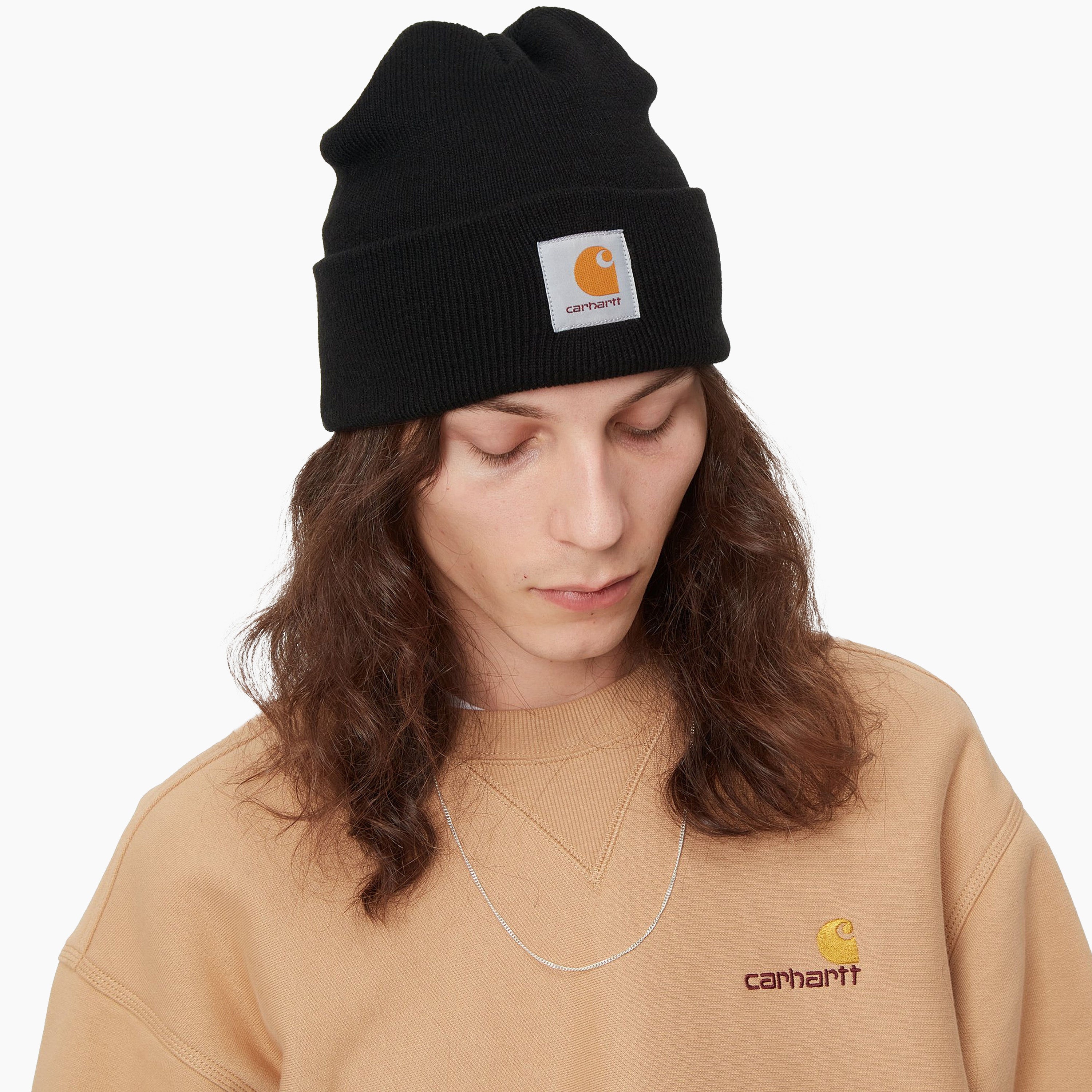 CARHARTT WIP SHORT WATCH HAT BLACK - I017326