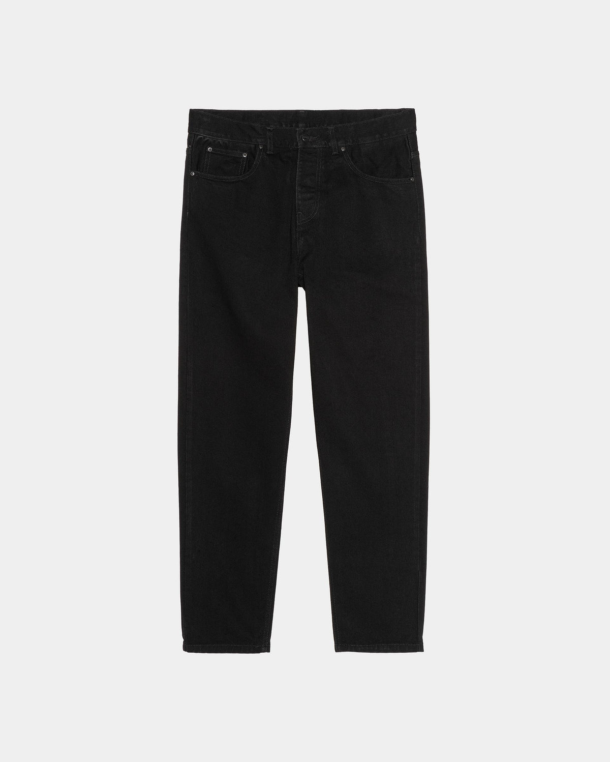 CARHARTT WIP NEWEL PANT BLACK MARBLE USED WASH I029208.89