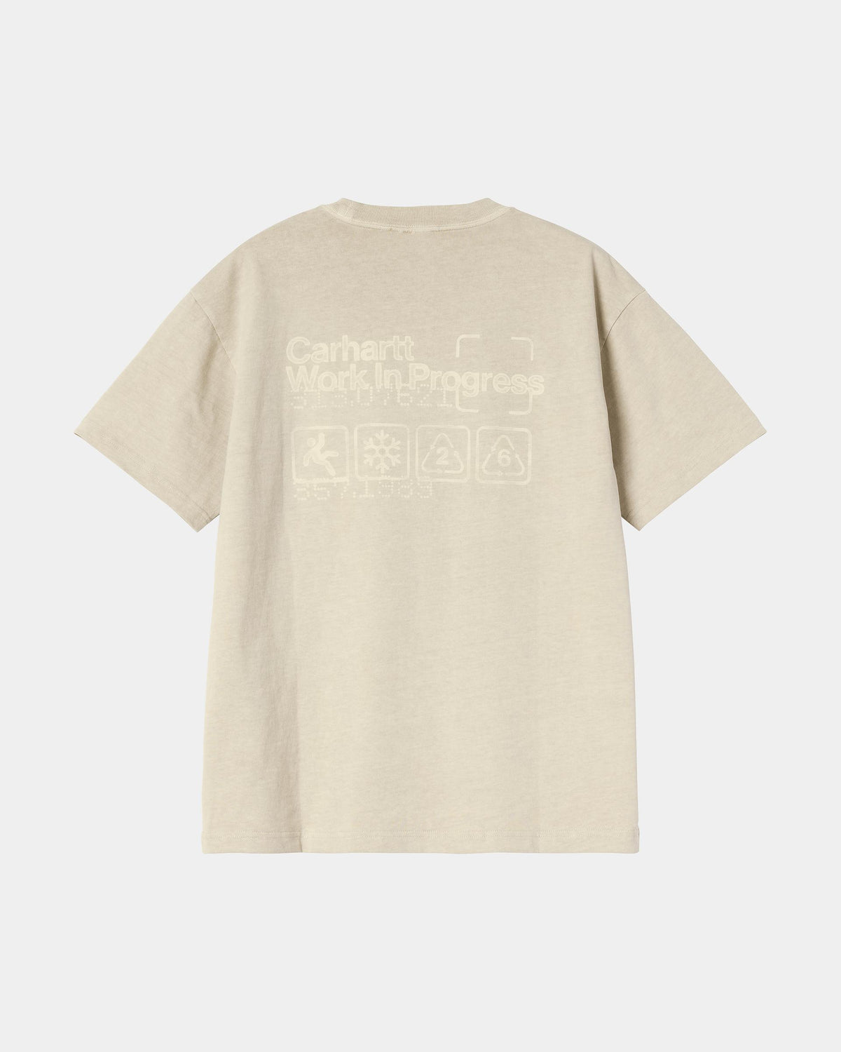 CARHARTT WIP S/S BOXED T-SHIRT FLEUR DE SEL GARMENT DYED I037256.2LP