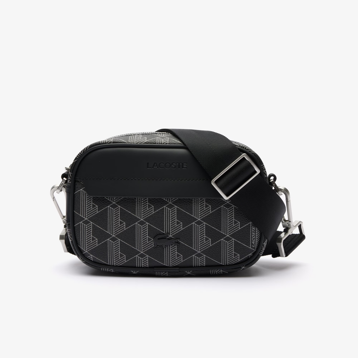 LACOSTE BANDOLERA PEQUEÑA THE BLEND MONOGRAM NOIR GRIS NH3650LX
