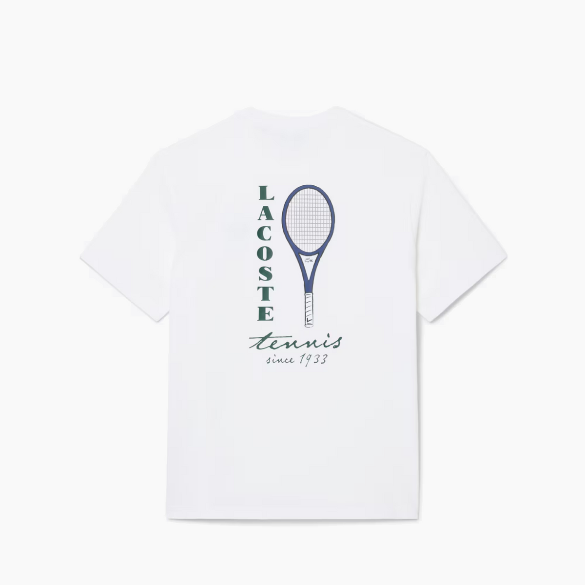 LACOSTE CAMISETA DE PUNTO JERSEY CON BORDADOS Y ESTAMPADOS DE TENIS BLANC TH2430