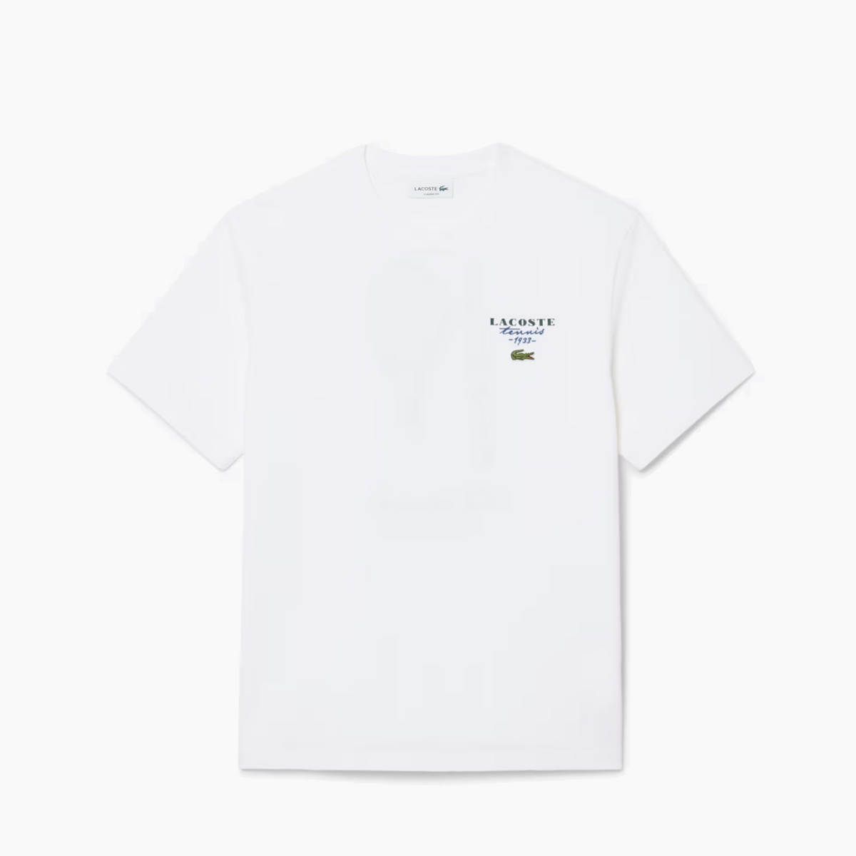 LACOSTE CAMISETA DE PUNTO JERSEY CON BORDADOS Y ESTAMPADOS DE TENIS BLANC TH2430