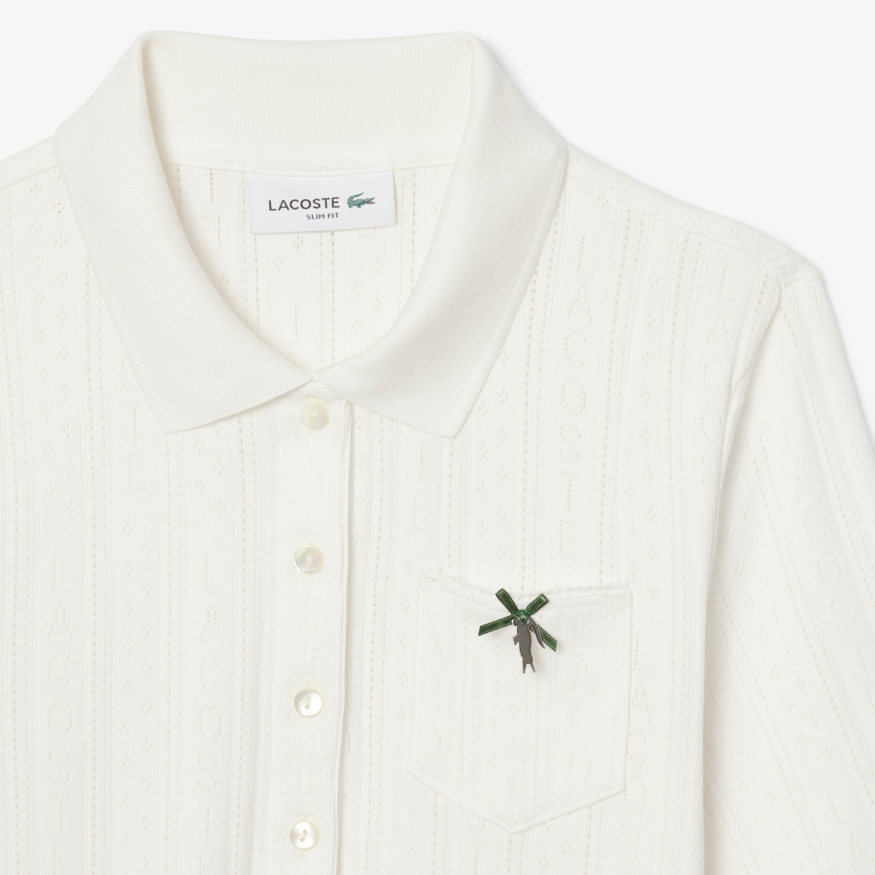 LACOSTE CHEMISE BORD COTES WHITE DF5296-70V