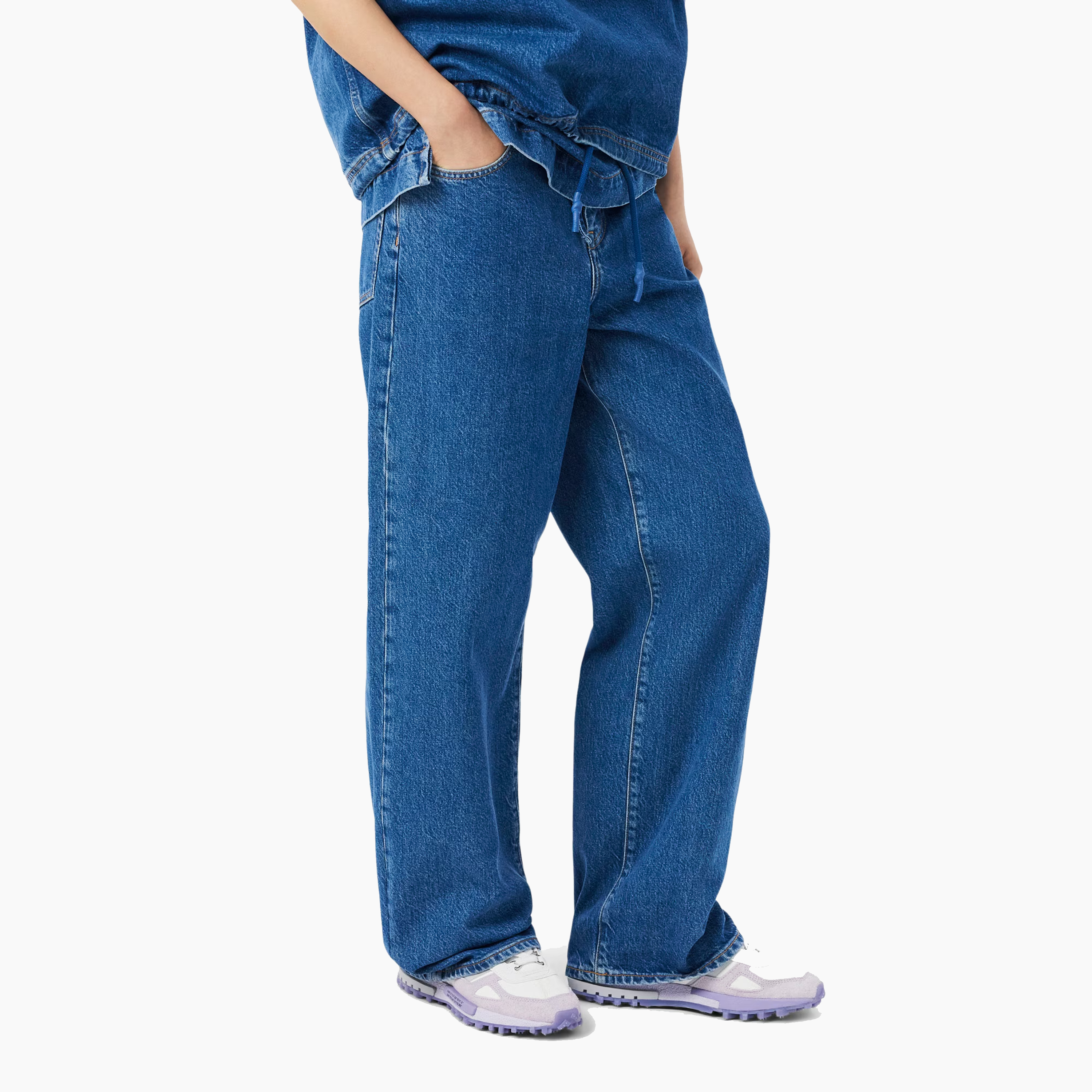 LACOSTE DENIM PANTS WIDE FIT BLUE VIGOROLE HF0206-36L