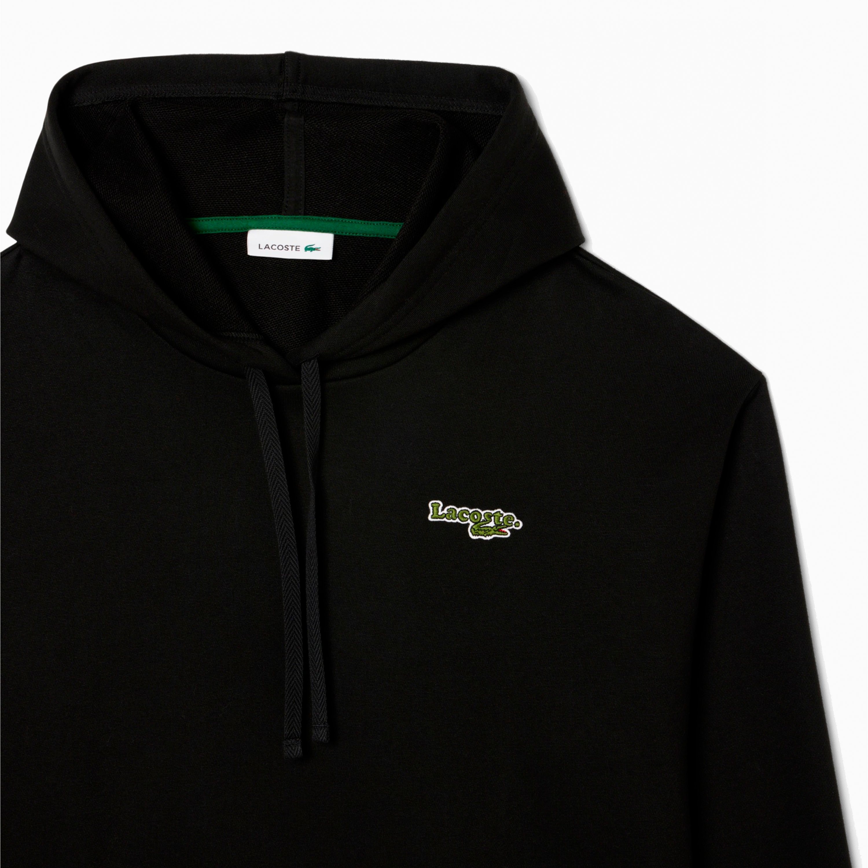 LACOSTE HOODIE DRESS ROBE BLACK EF7603-031