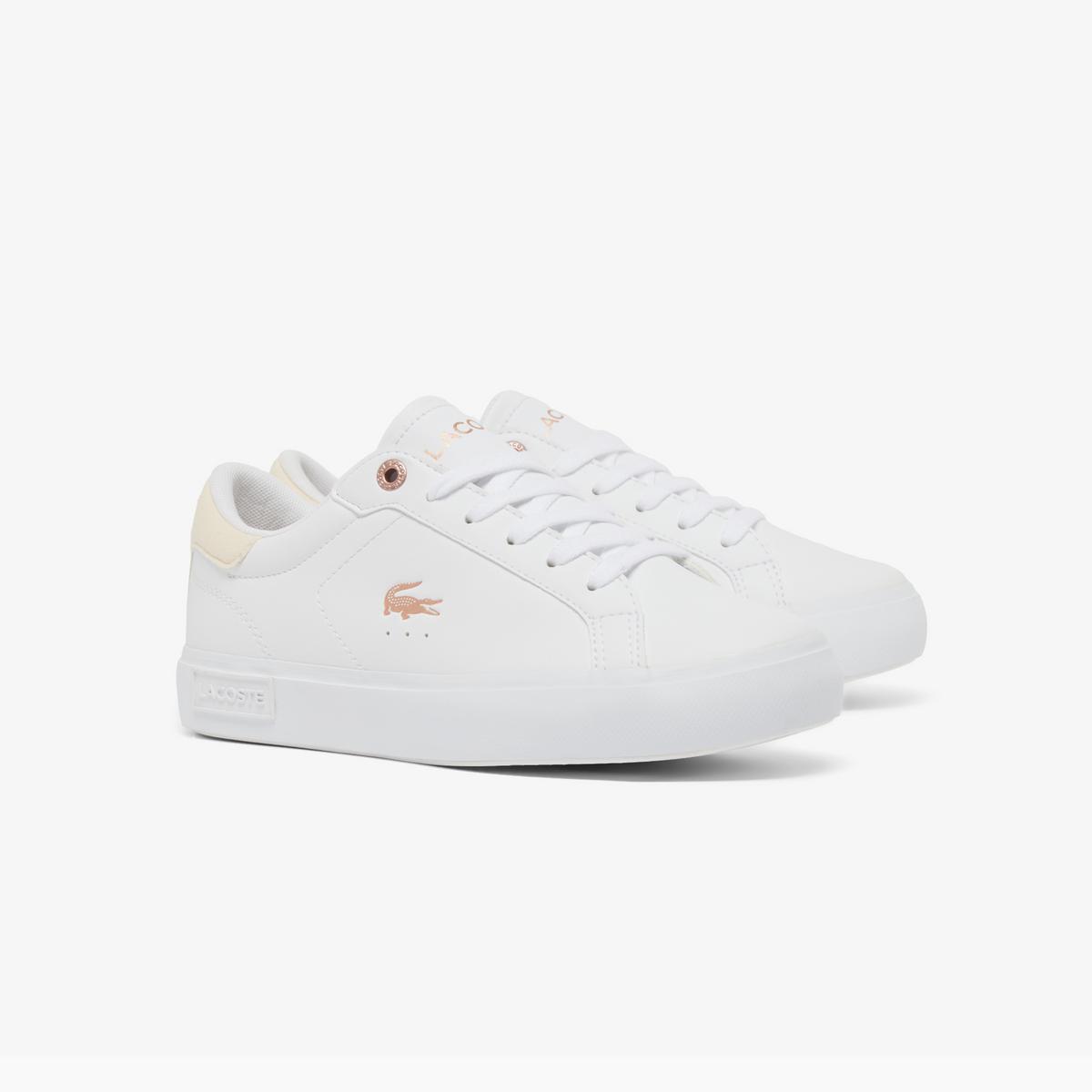 LACOSTE POWERCOURT JUNIOR WHITE / LIGHT PINK 51SUJ0016