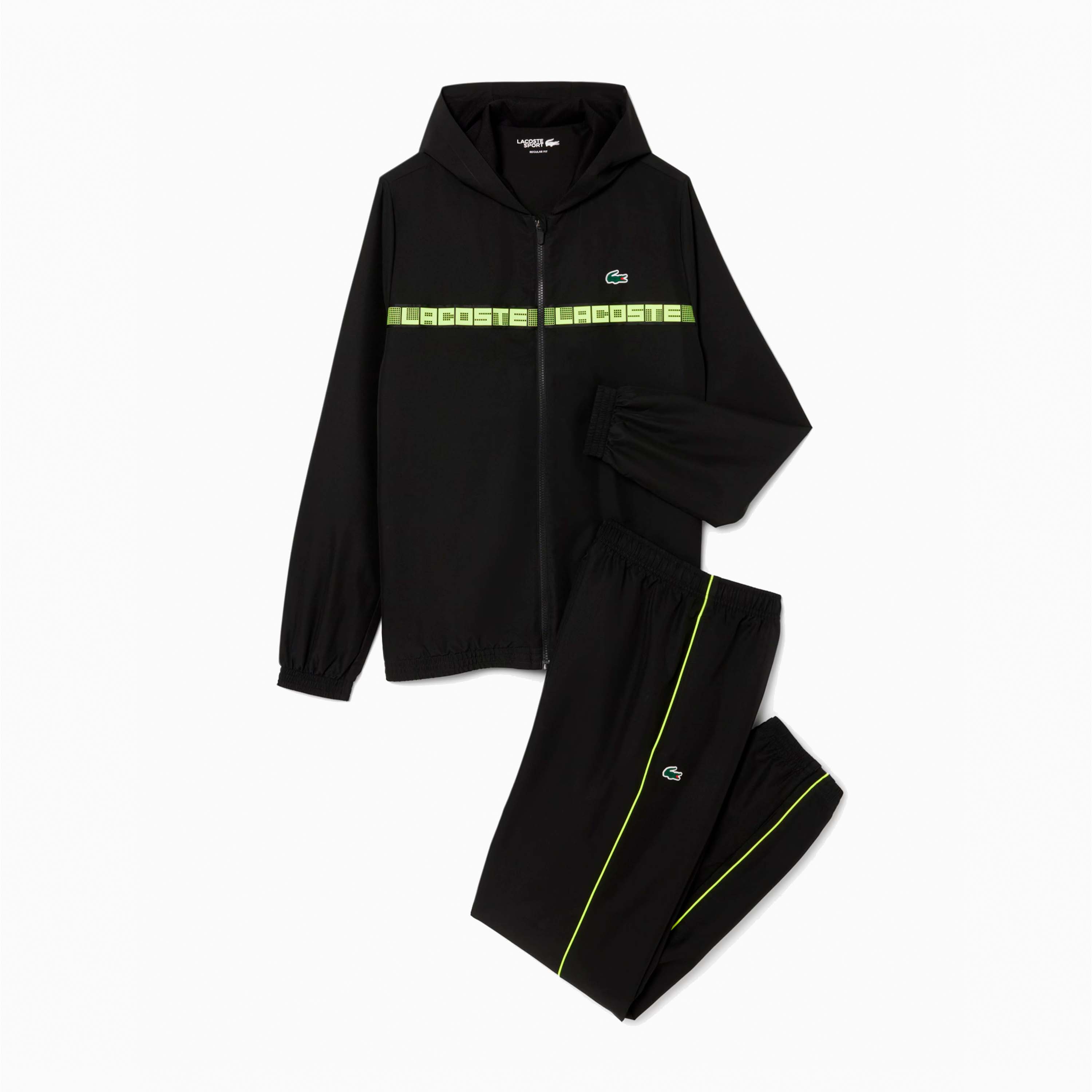 LACOSTE LOGO STRIPE TENNIS TRACKSUIT BLACK WH4757-031