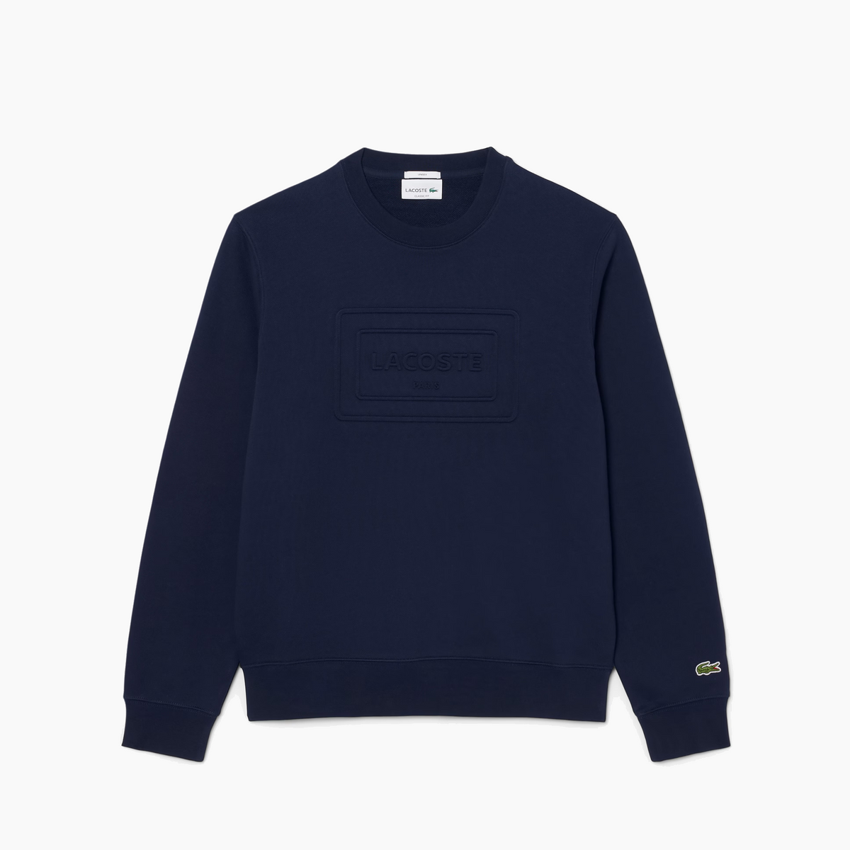 LACOSTE SUDADERA DE FELPA CON ESTAMPADOS EN RELIEVE MARINE SH0795
