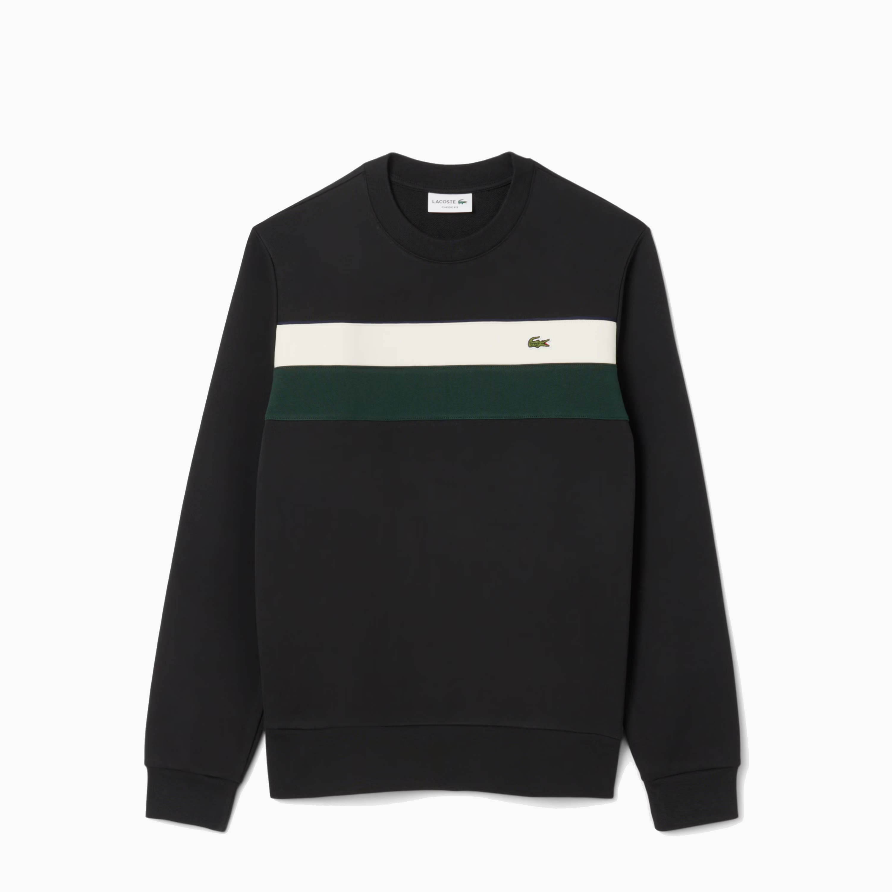 LACOSTE SWEATSHIRT COLOR BLOCK BLACK SH5498-6XH