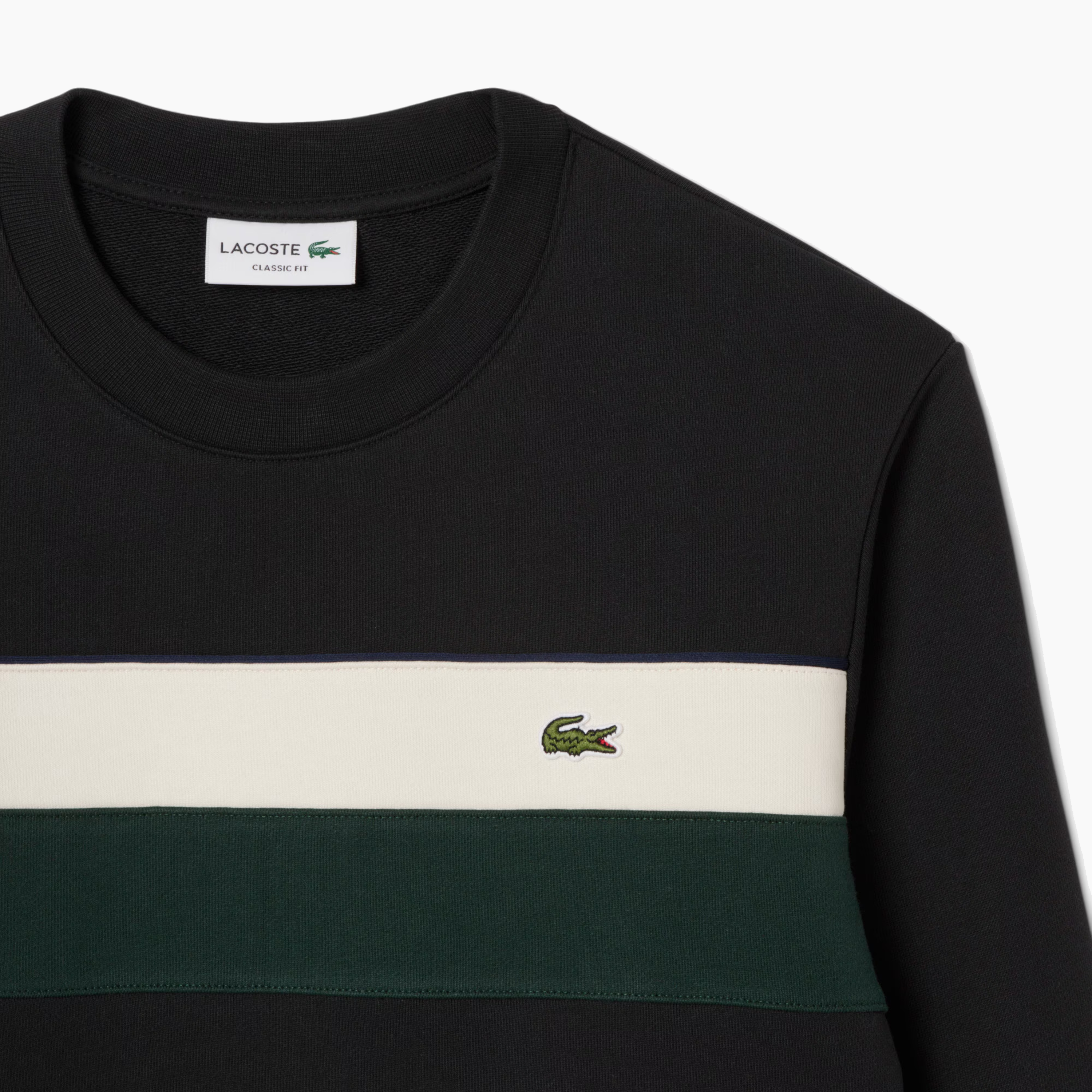 LACOSTE SWEATSHIRT COLOR BLOCK BLACK SH5498-6XH