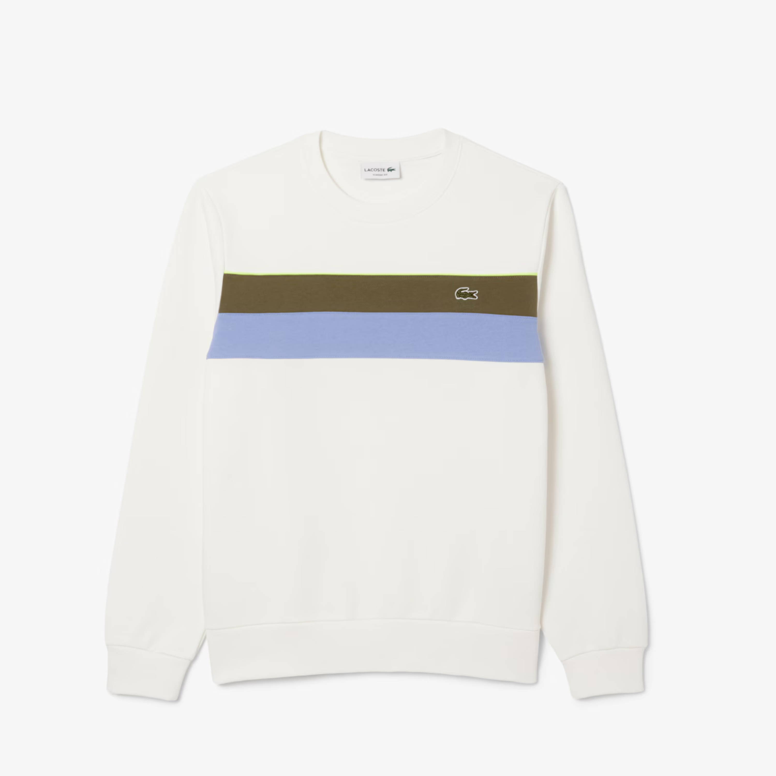 LACOSTE SWEATSHIRT COLOR BLOCK WHITE SH5498-9IV