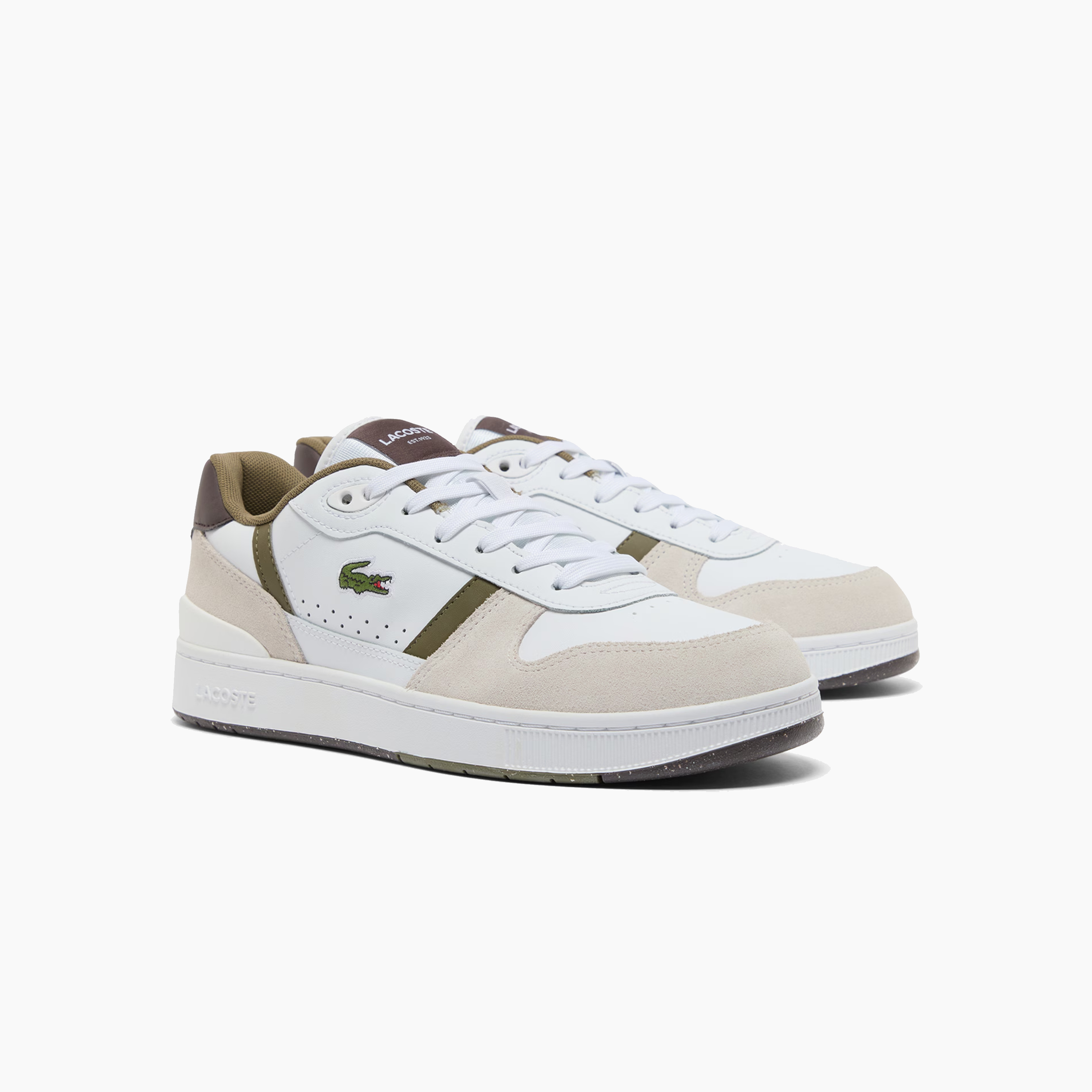 LACOSTE T-CLIP SER 225 WHITE DARK BROWN 50SMA0182-V06