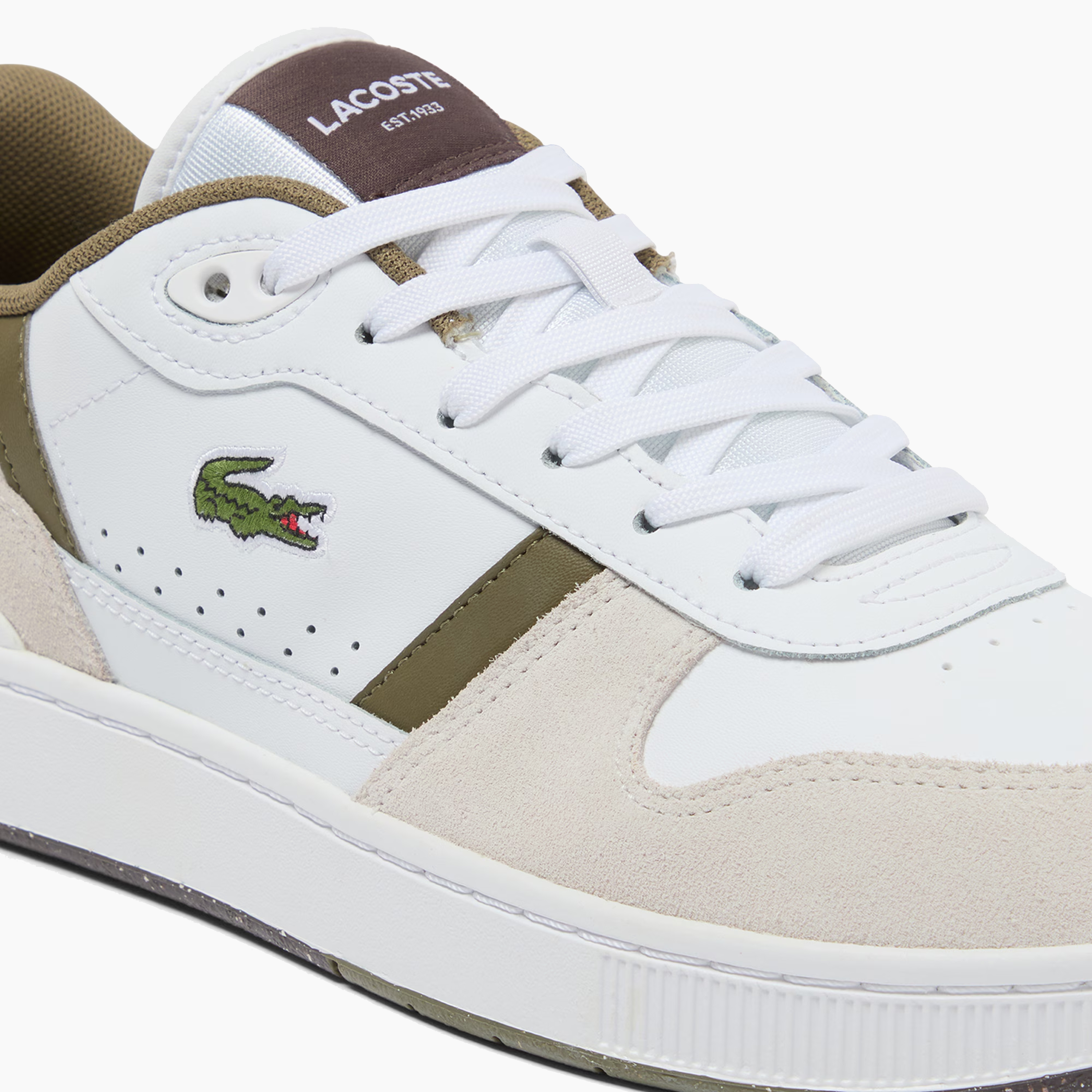 LACOSTE T-CLIP SER 225 WHITE DARK BROWN 50SMA0182-V06