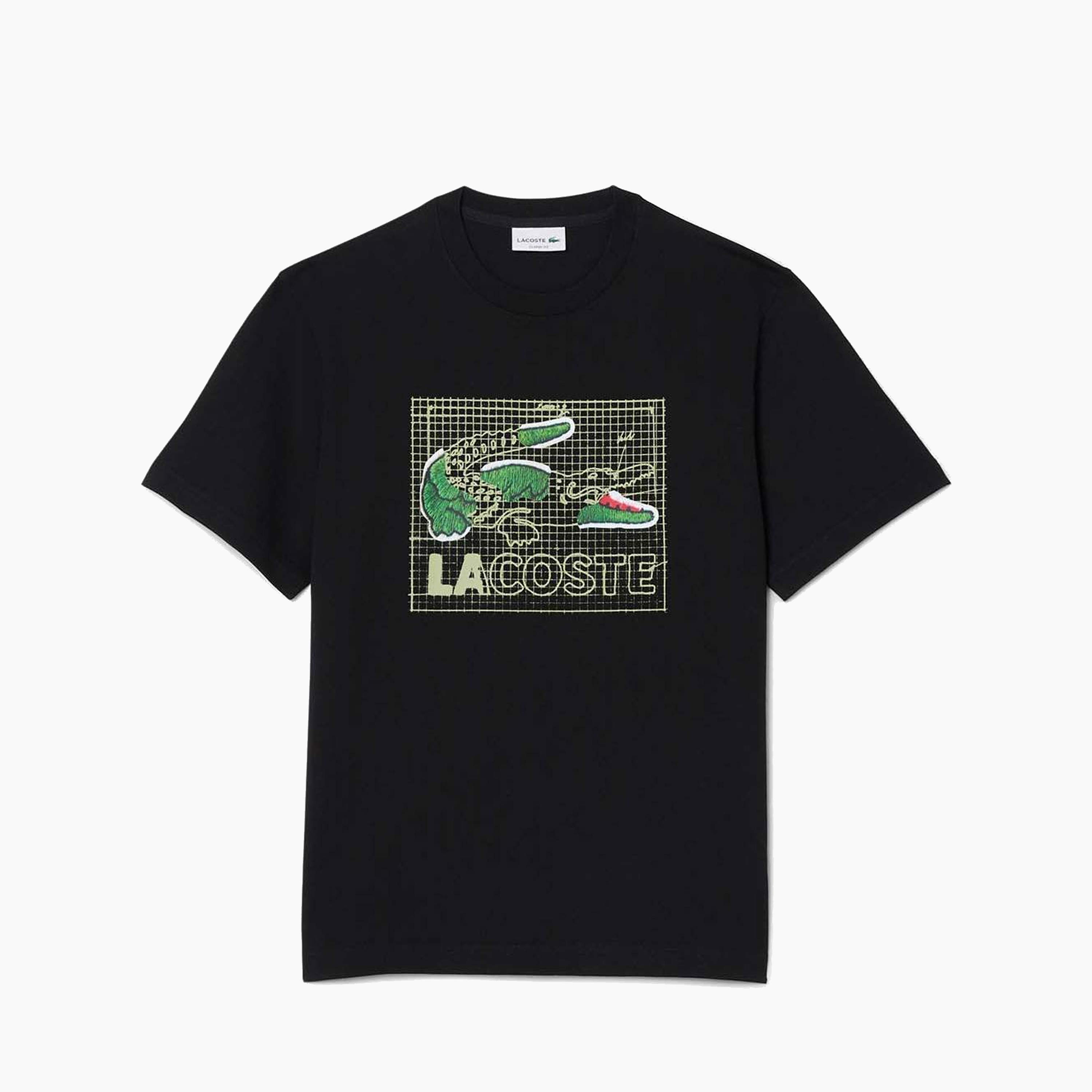 LACOSTE T-SHIRTS CREWNECK MALE BLACK TH1446-031