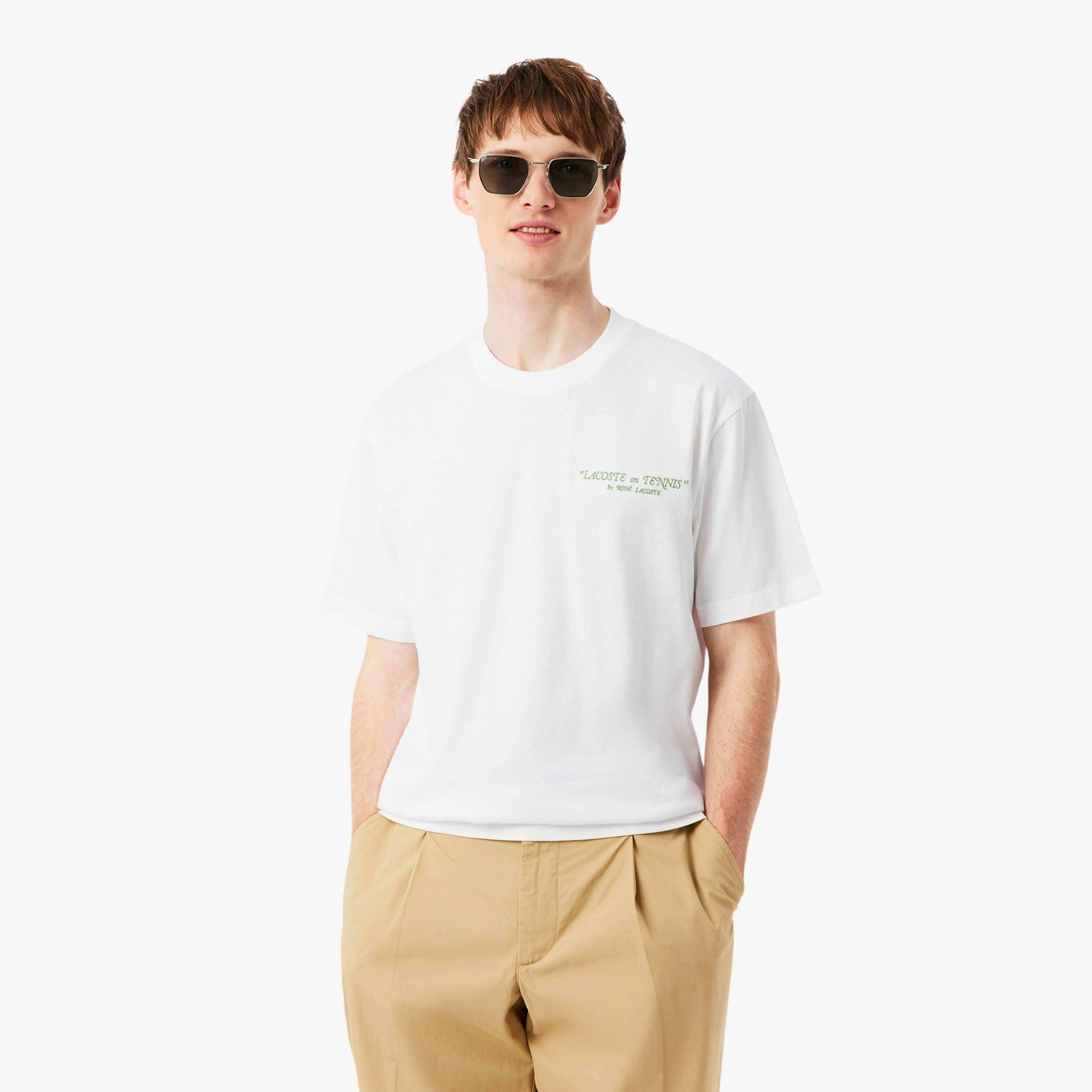 LACOSTE T-SHIRTS WHITE TH1425-001