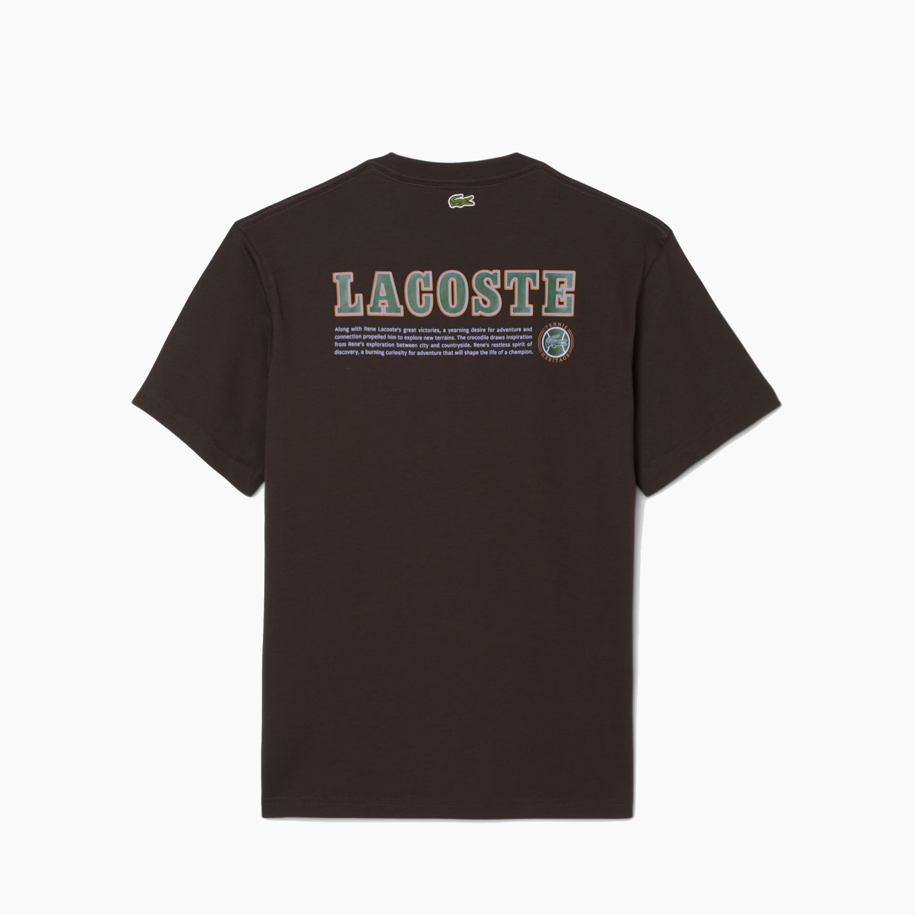 LACOSTE TEE-SHIRT TENNIS HERITAGE BROWN TH5903-SKB