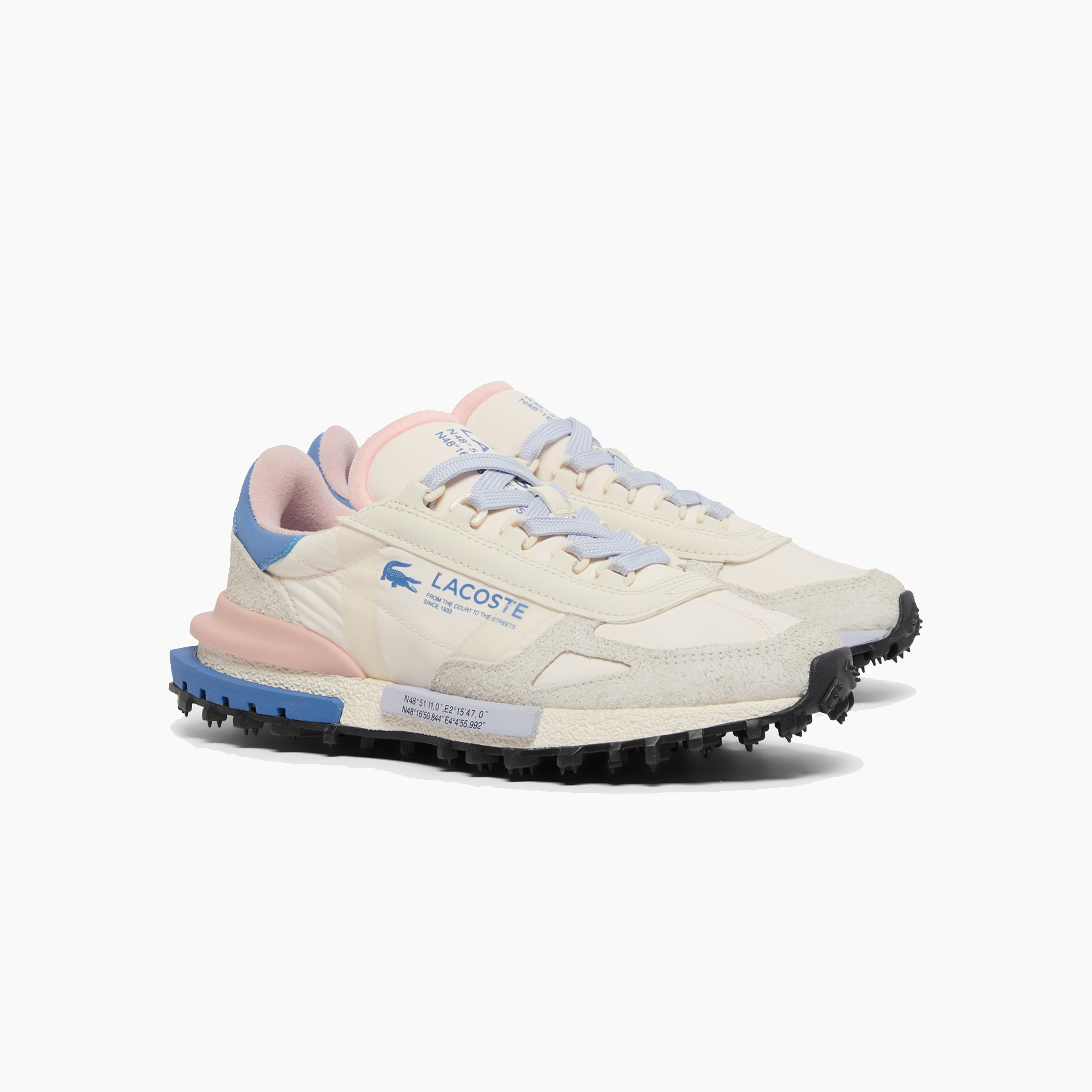 LACOSTE WOMENS ELITE ACTIVE OFF WHITE PINK 51SFA0055-ARK