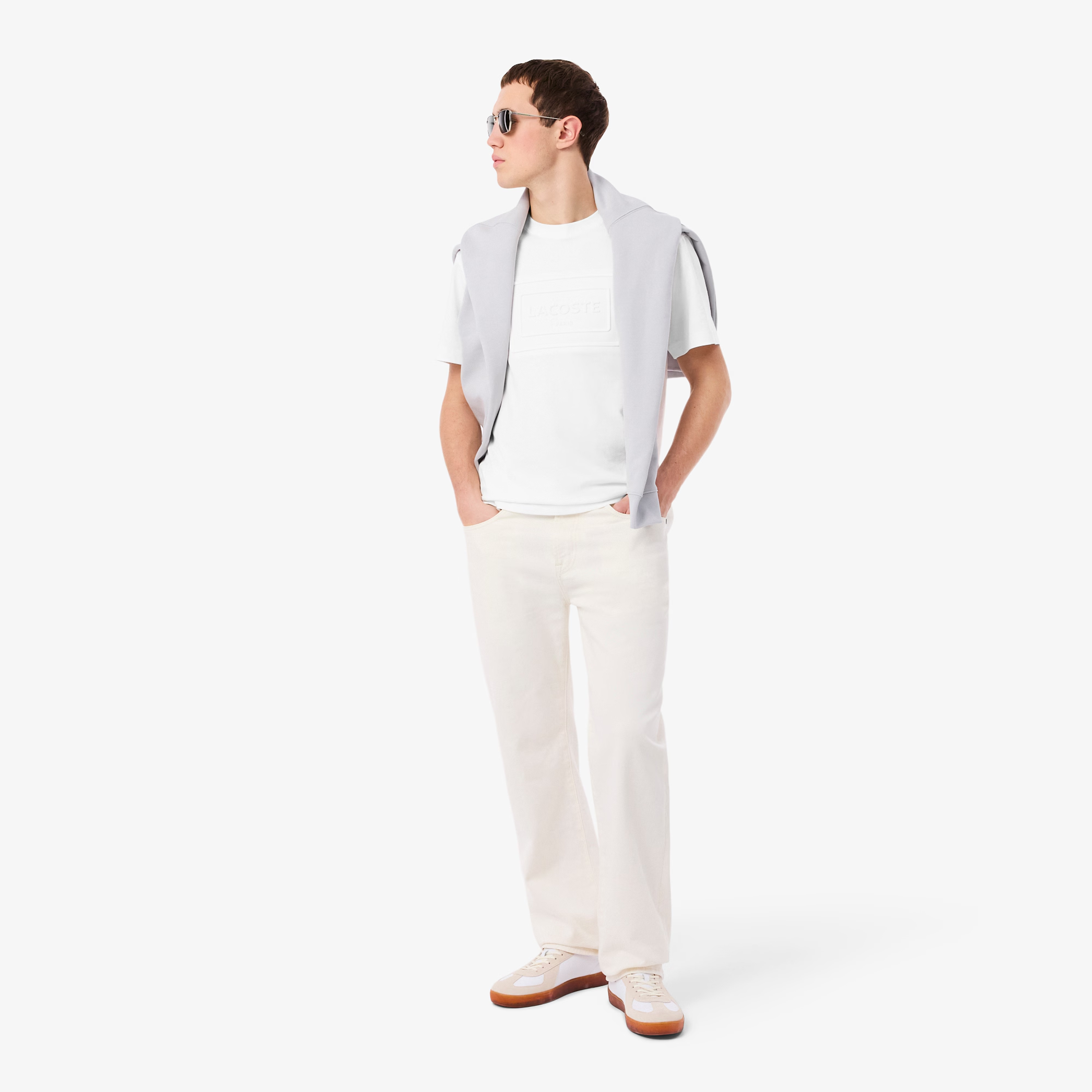 LACOSTE T-SHIRTS RELIEVE WHITE TH0794-70V