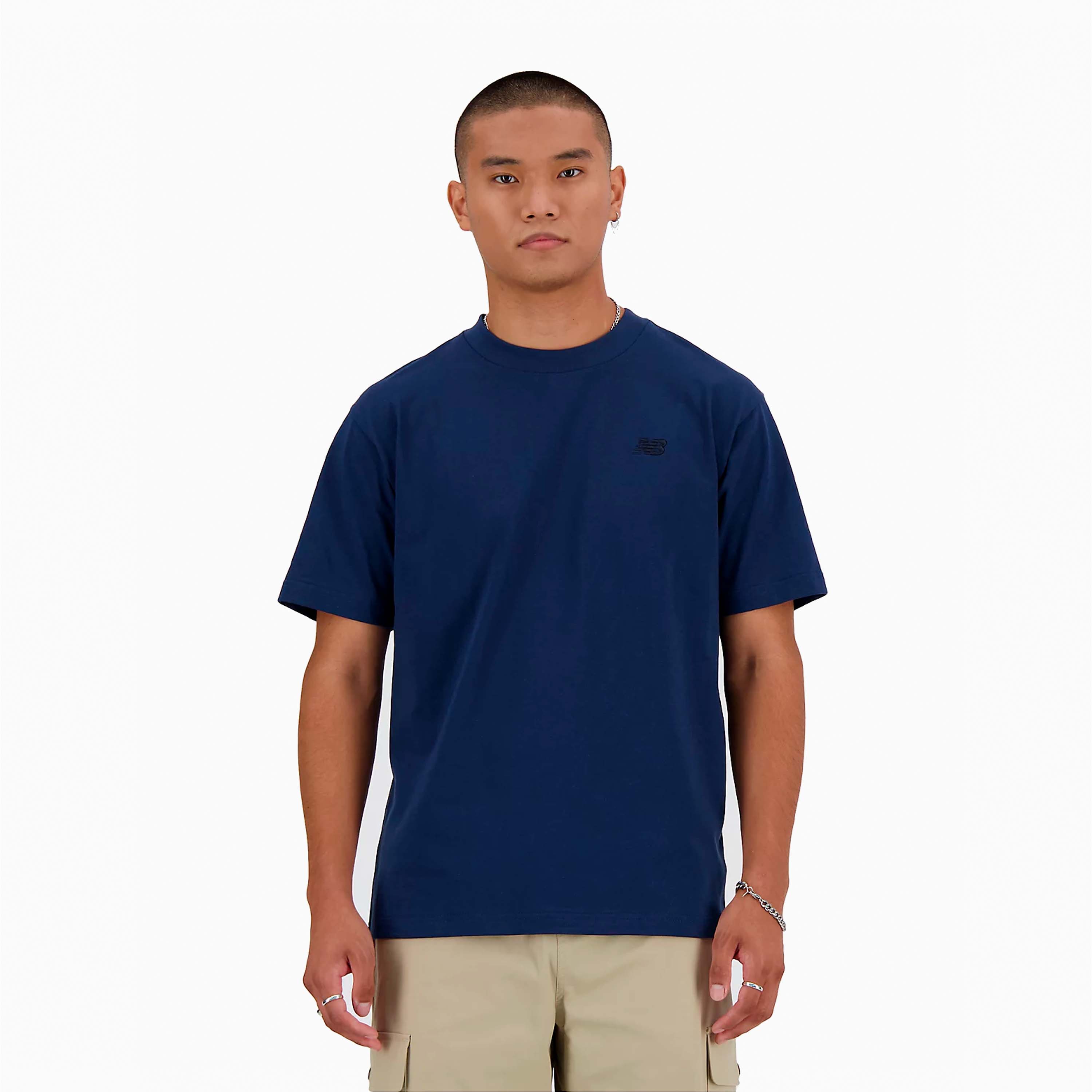 NEW BALANCE ATHLETICS COTTON T-SHIRT AZUL MARINHO MT41533NNY