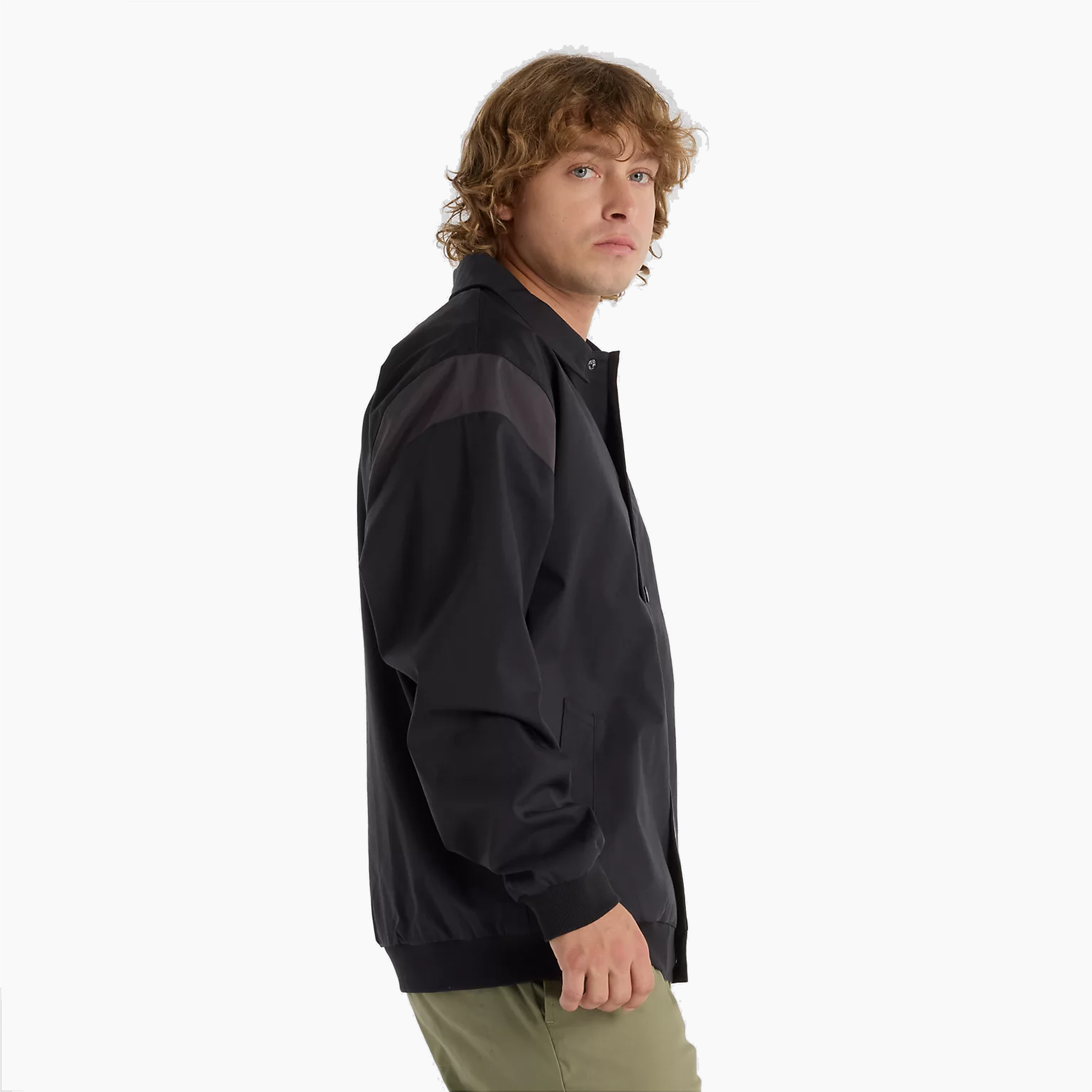 NEW BALANCE ATHLETICS VARSITY JACKET BLACK - MO51507BK