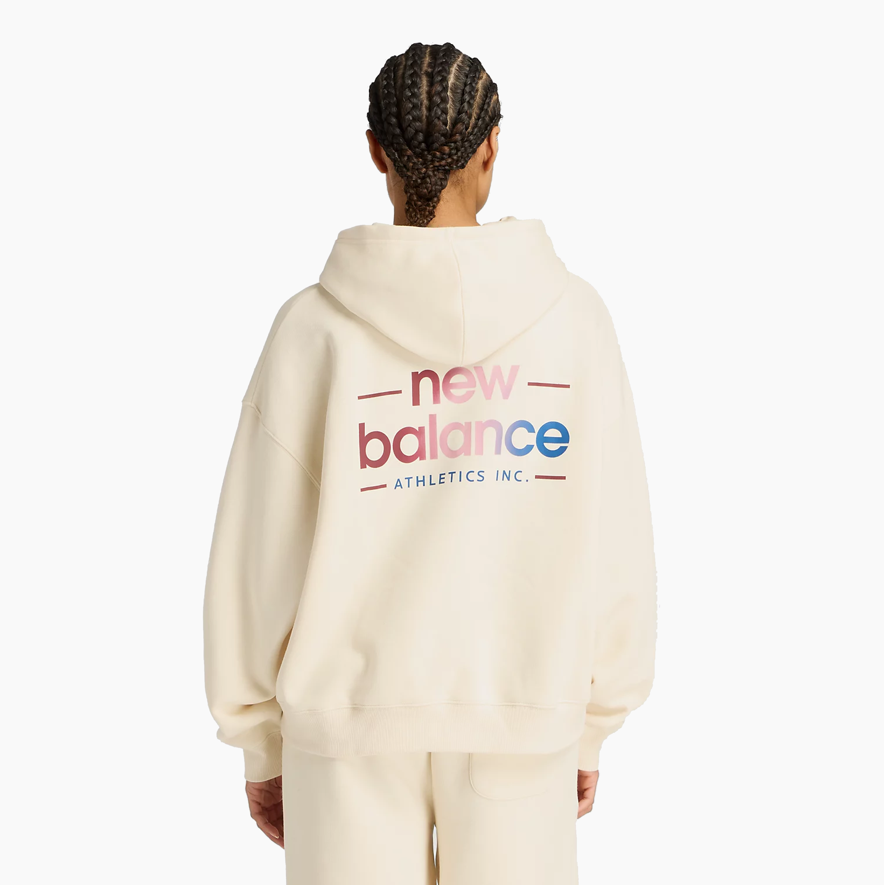 NEW BALANCE REIMAGINED FLEECE OVERSIZED HOODIE GREY - WT53515LIN