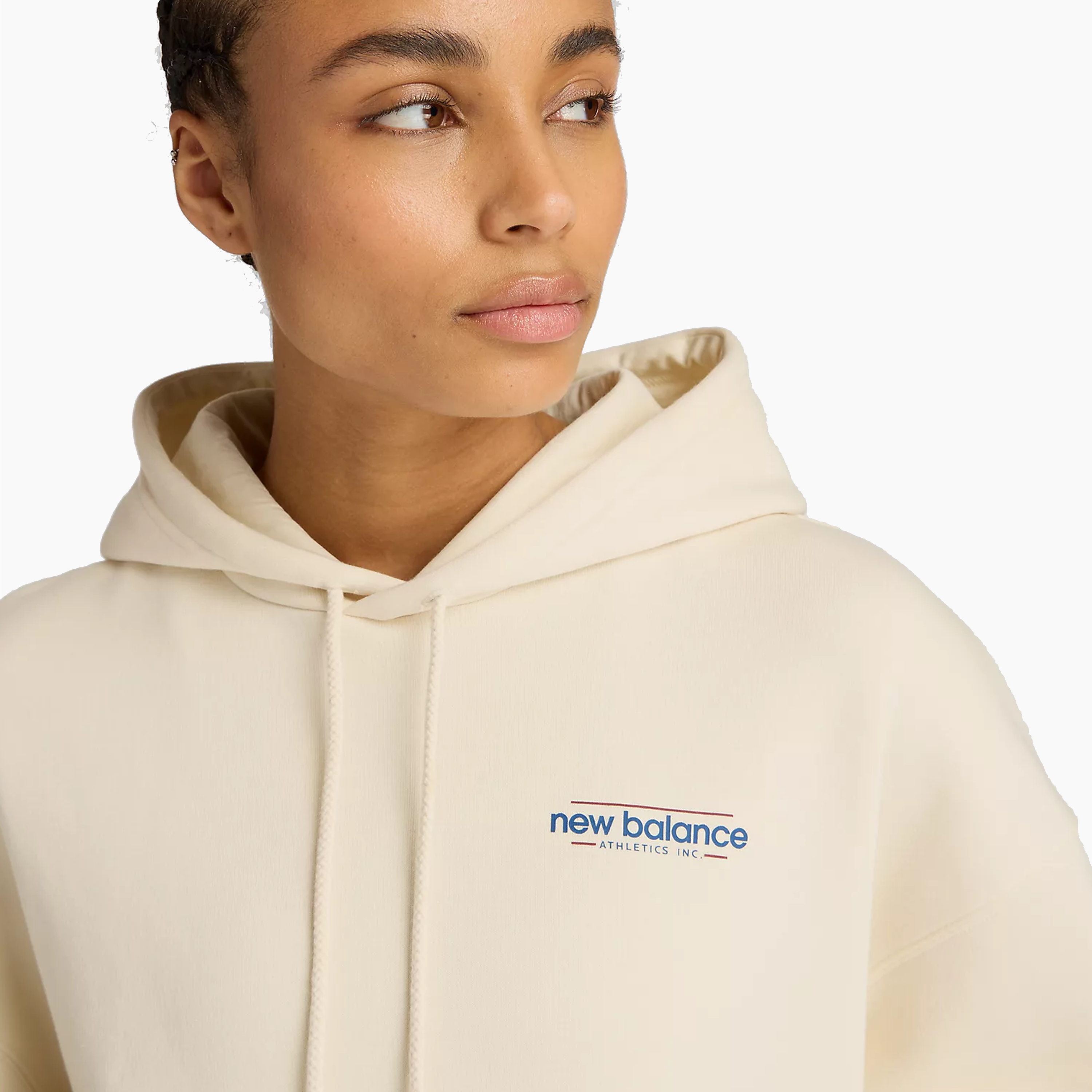 NEW BALANCE REIMAGINED FLEECE OVERSIZED HOODIE GREY - WT53515LIN