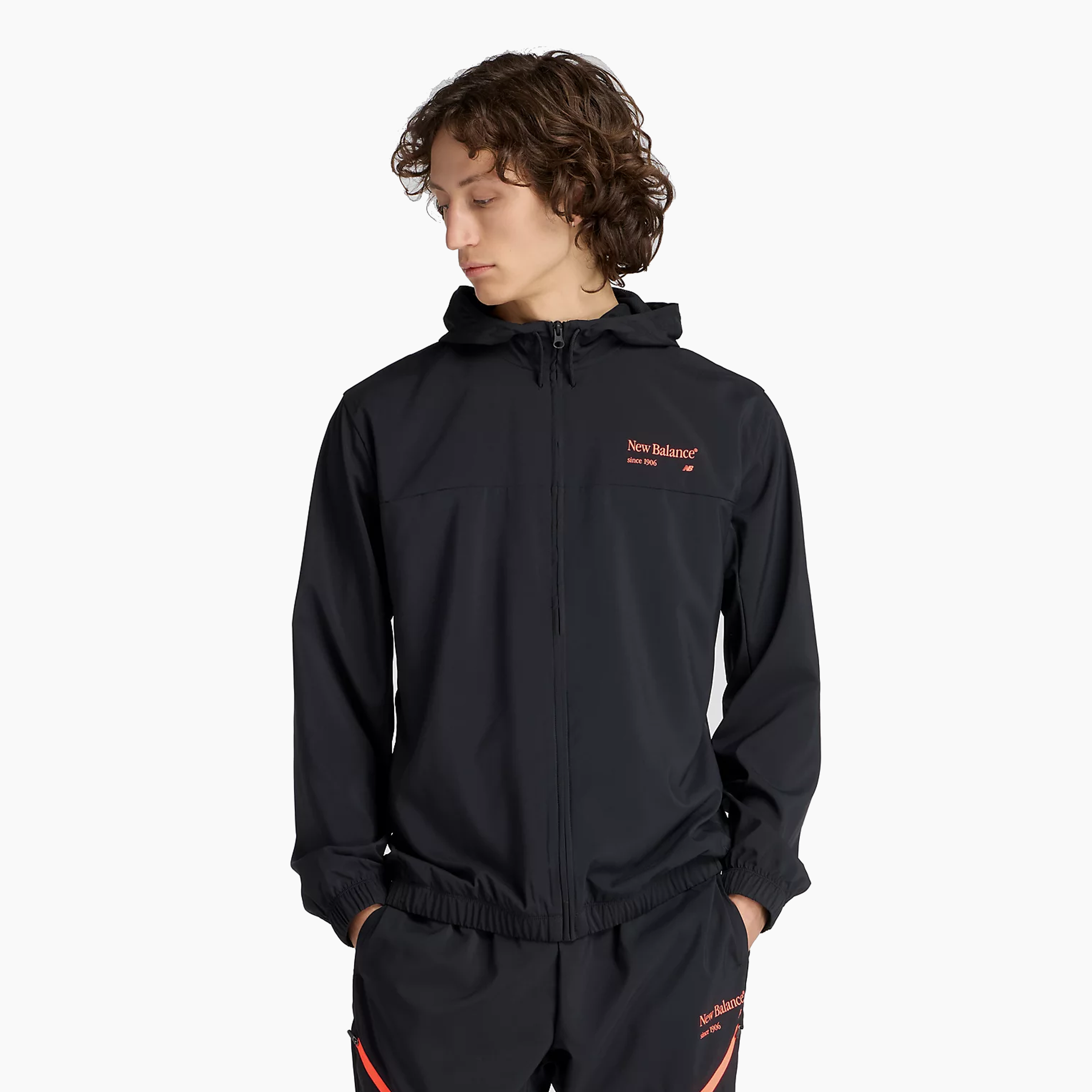 NEW BALANCE REIMAGINED WOVEN GRAPHIC JACKET BLACK MJ53527-BK