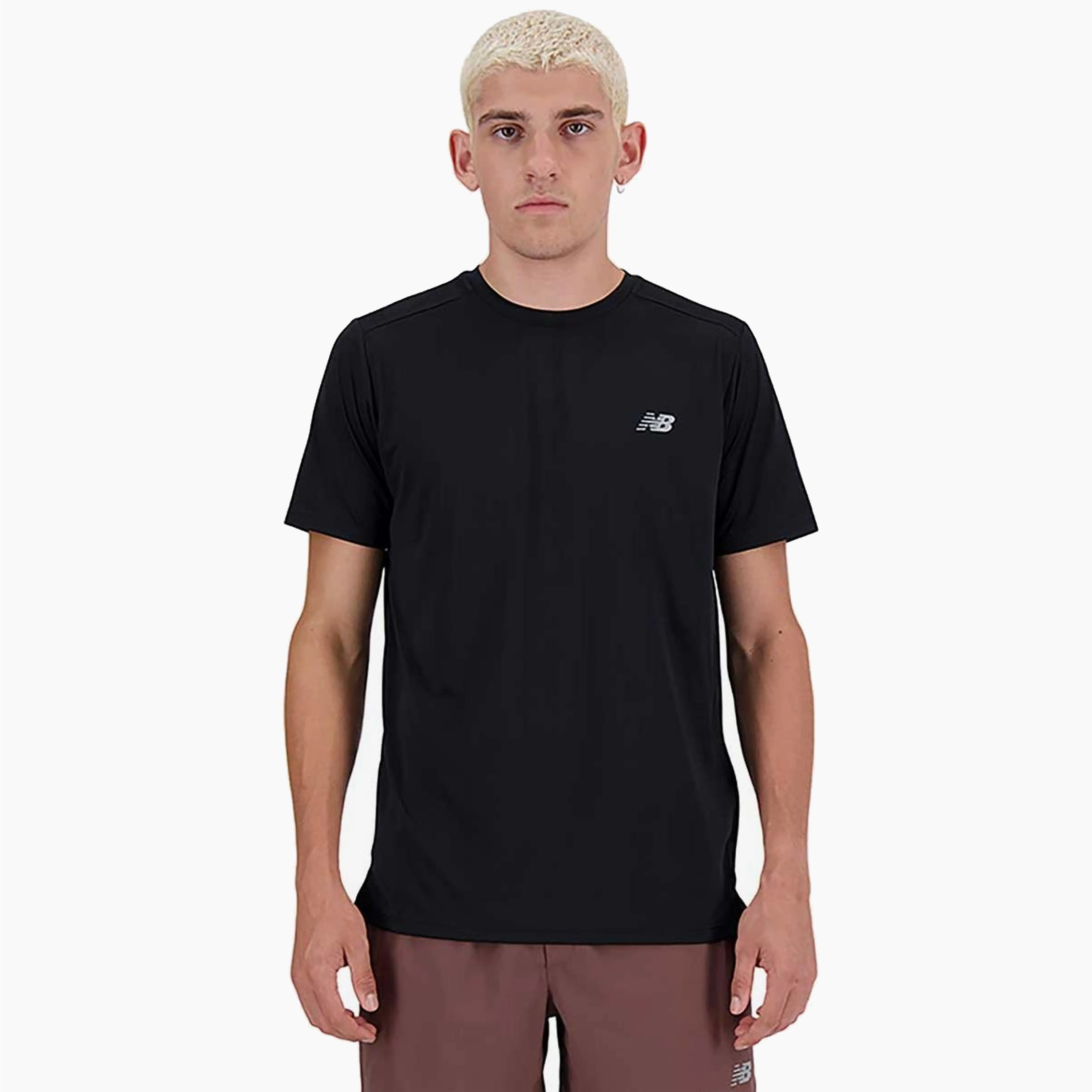 NEW BALANCE SPORT ESSENTIALS COTTON T-SHIRT BLACK MT41509-BK Logrado