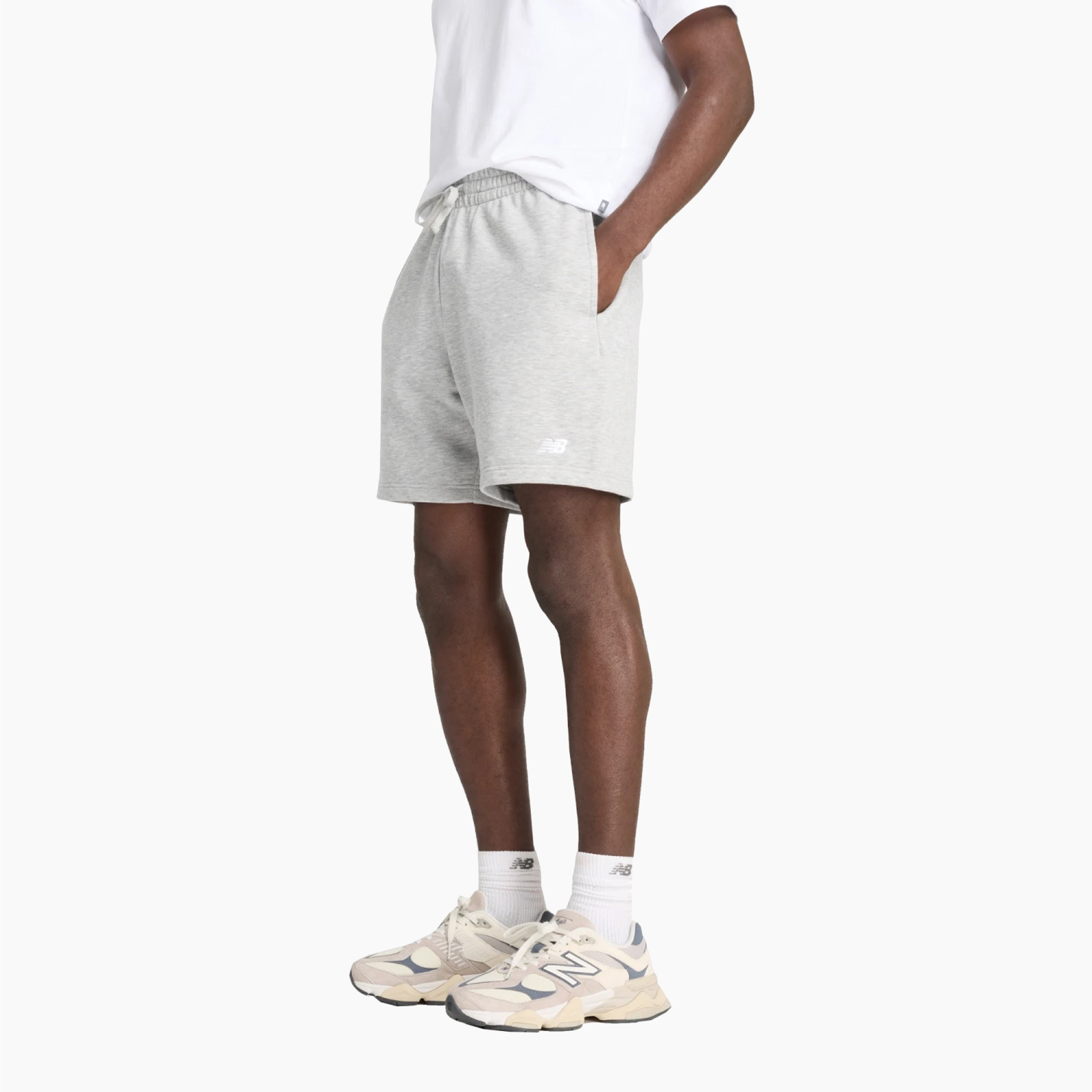 NEW BALANCE SPORT ESSENTIALS FRENCH TERRY SHORT GRAU MS41520-AG