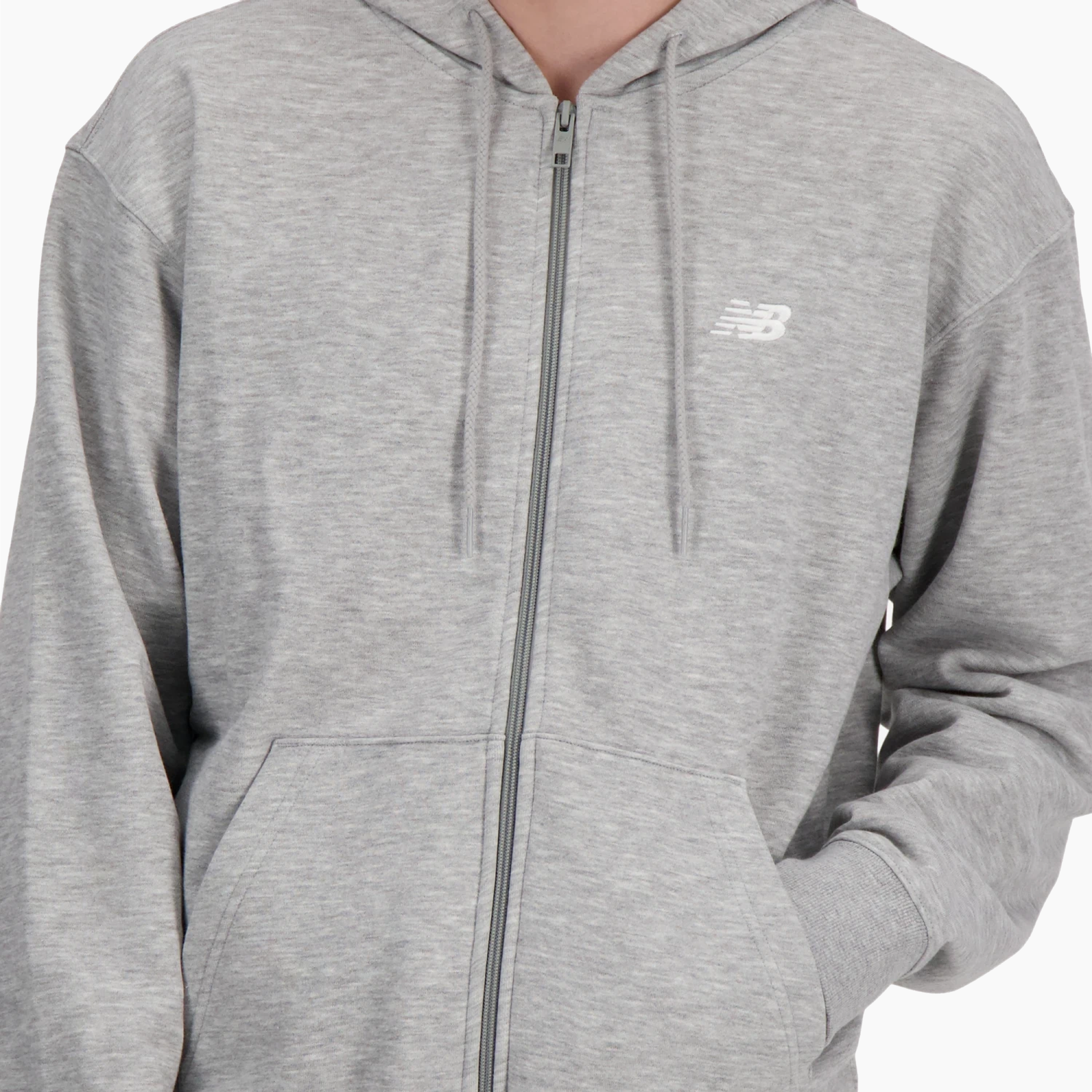 NEW BALANCE LOGO ESSENCIAIS ESPORTIVOS MOLETOM CINZA MJ41501-AG