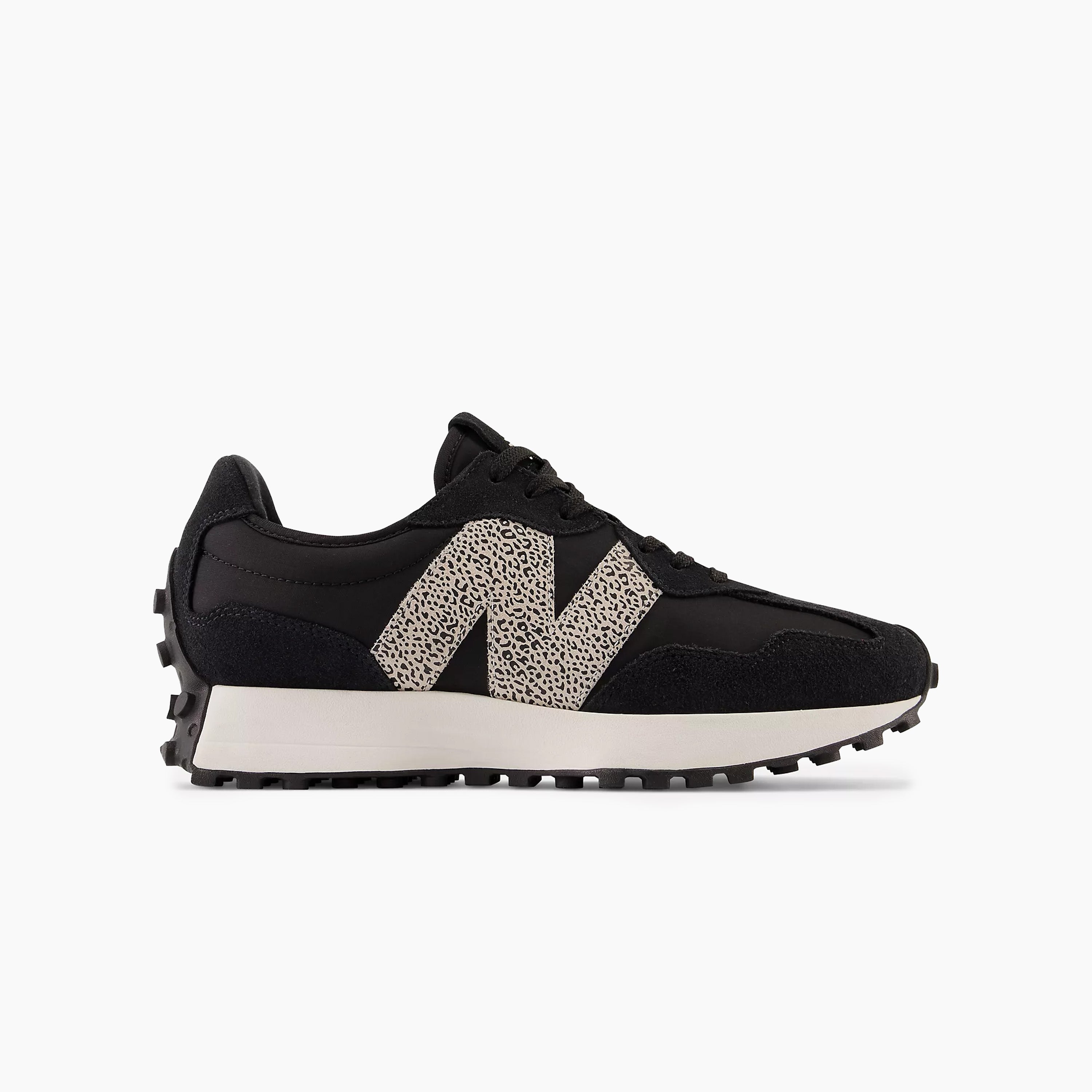 NEW BALANCE 327 W' BLACK WITH SEA SALT LEOPARD - WS327PH