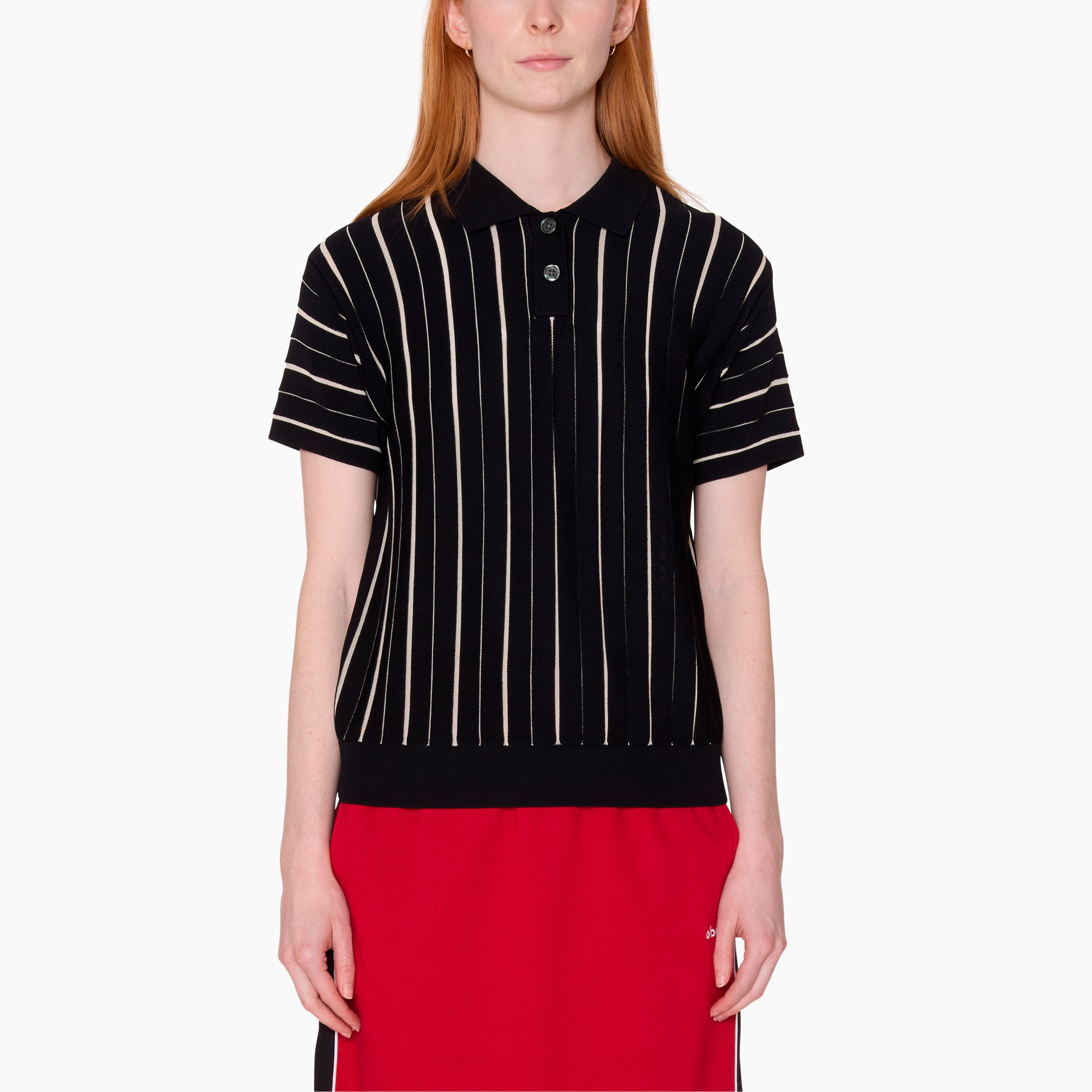 OBEY CLOTHING ARLO STRIPE POLO SWEATER BLACK MULTI 251000138-BKM