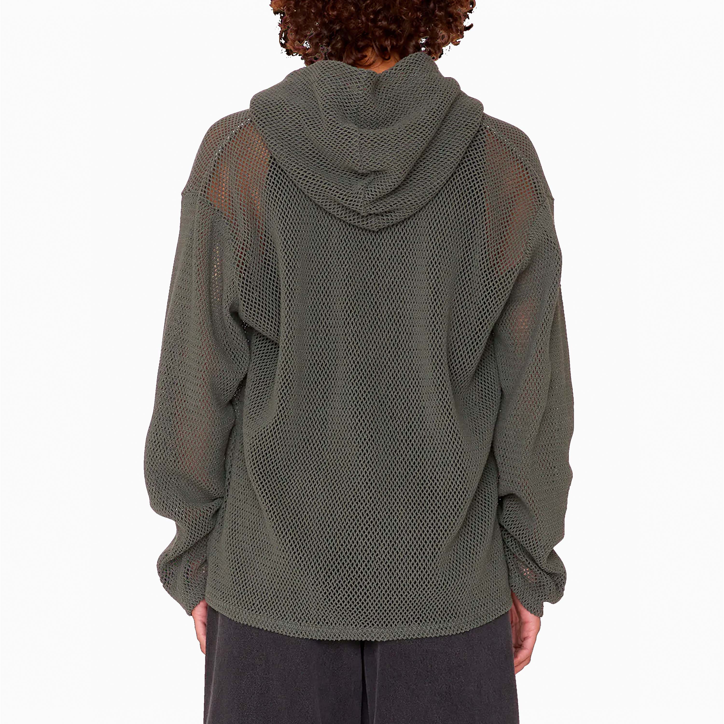 OBEY CLOTHING BILLY MESH HOOD LS INK GREY - 231030132