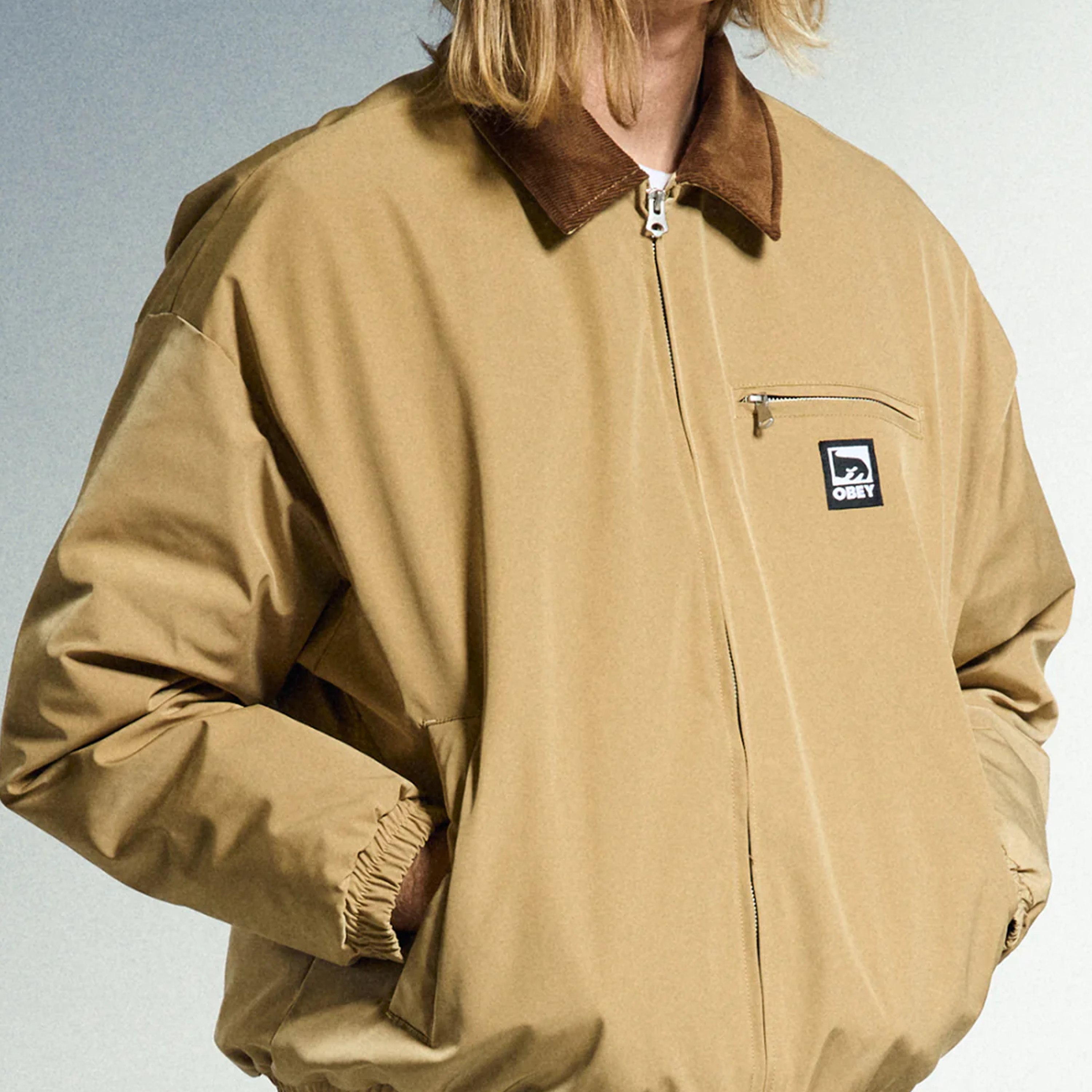 OBEY CLOTHING ELYSIAN JACKET VINTAGE TAN 121800601-VTN