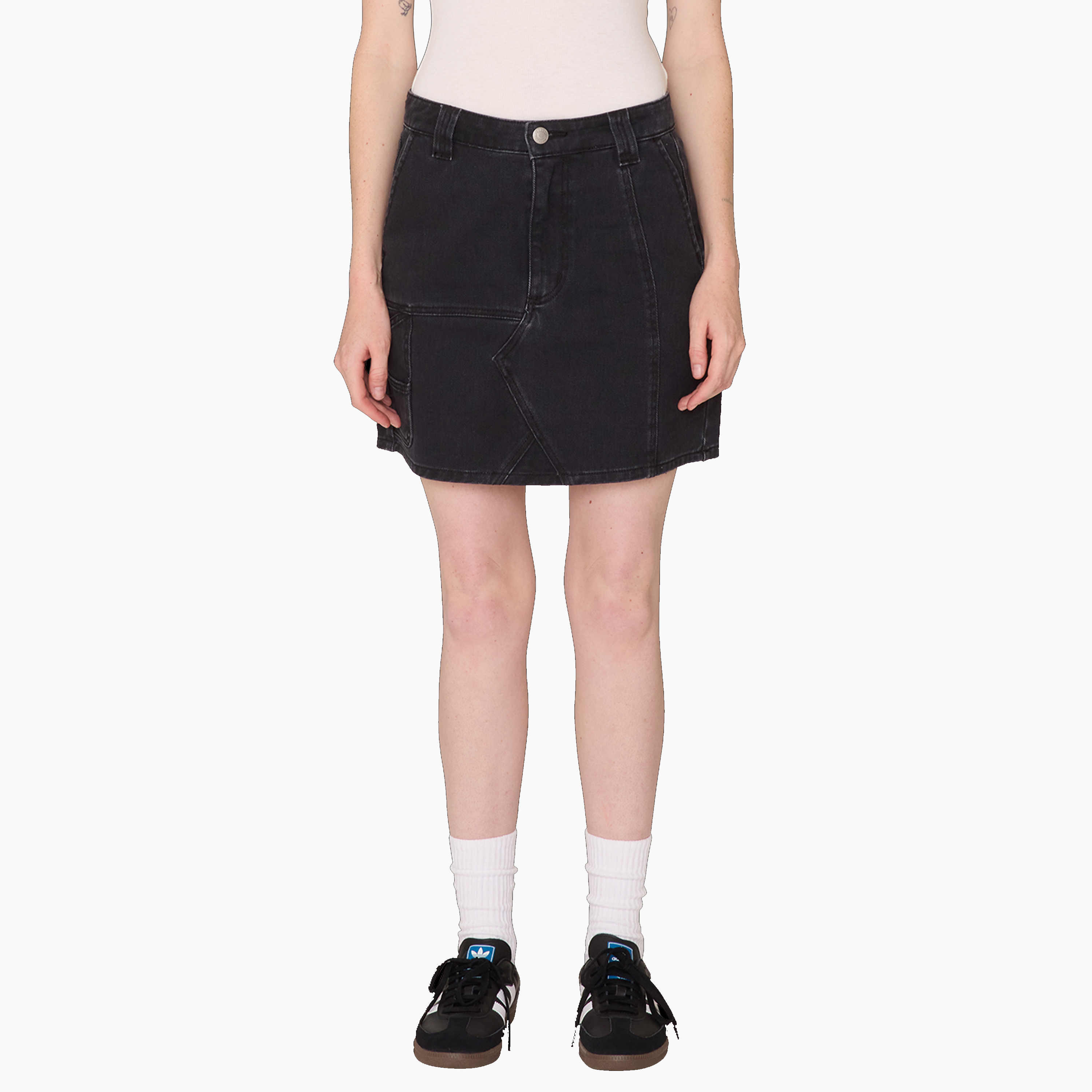 OBEY CLOTHING FIXX MINI SKIRT DIGITAL BLACK 411550121-DIB