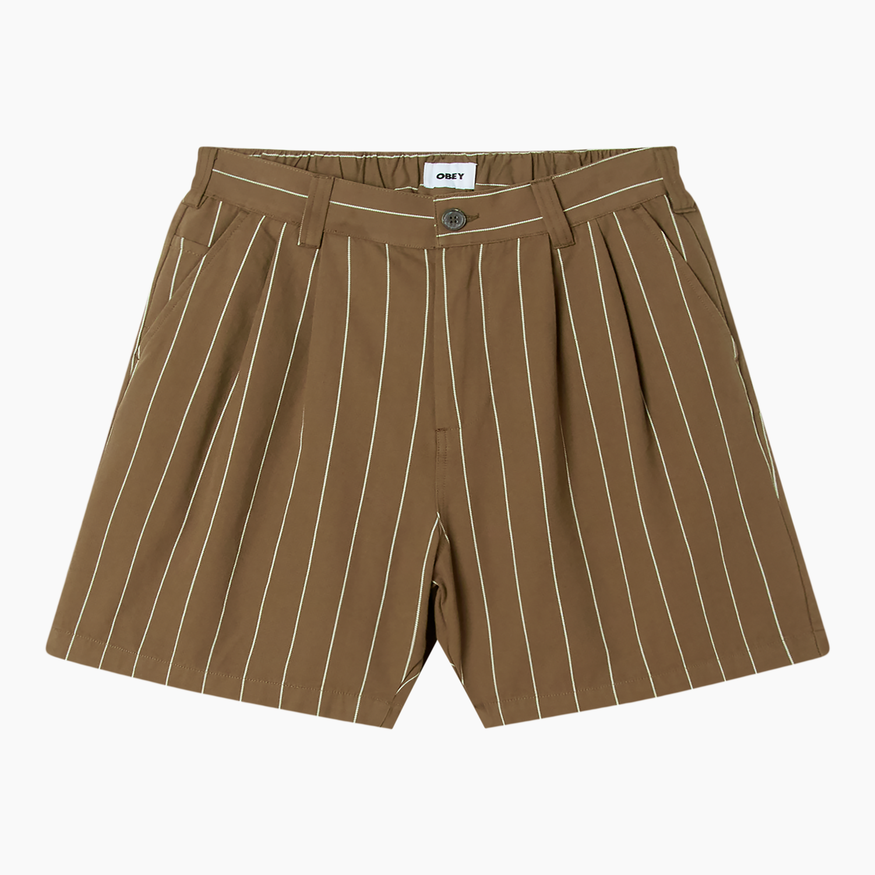 OBEY CLOTHING FOSTER STRIPE PLEATED SHORT 172100100-CAN