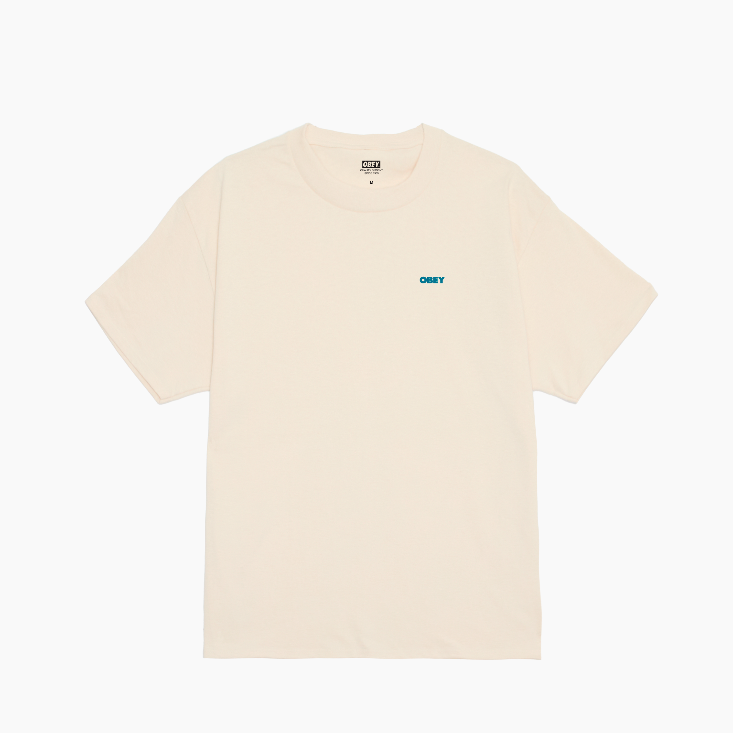 OBEY CLOTHING FUTURE UNWRITTEN CLASSIC T-SHIRT CREAM 165264297-CRM