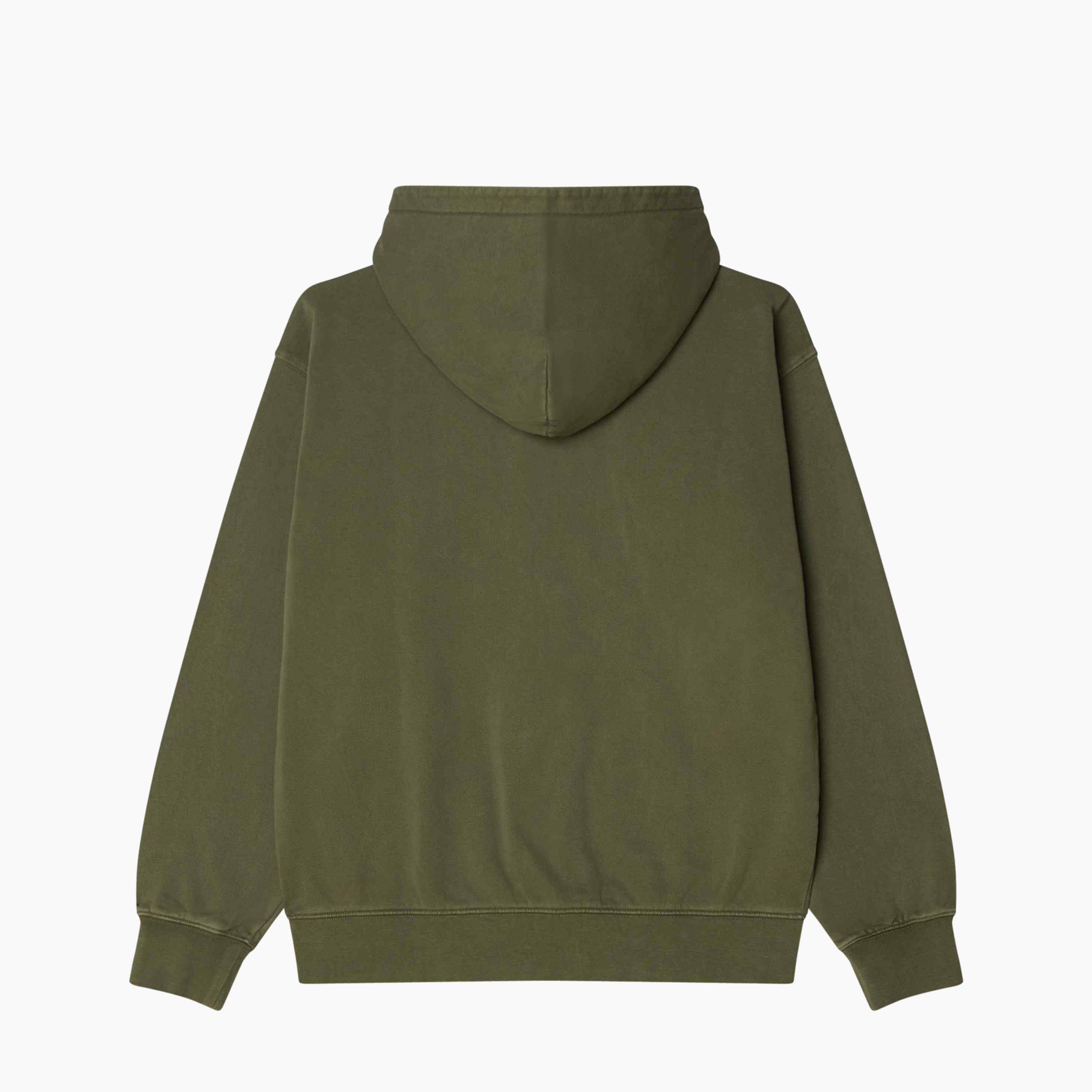 OBEY CLOTHING HYBRID FADED ZIP HOOD DEEP LICHEN GREEN 112460032-DLN