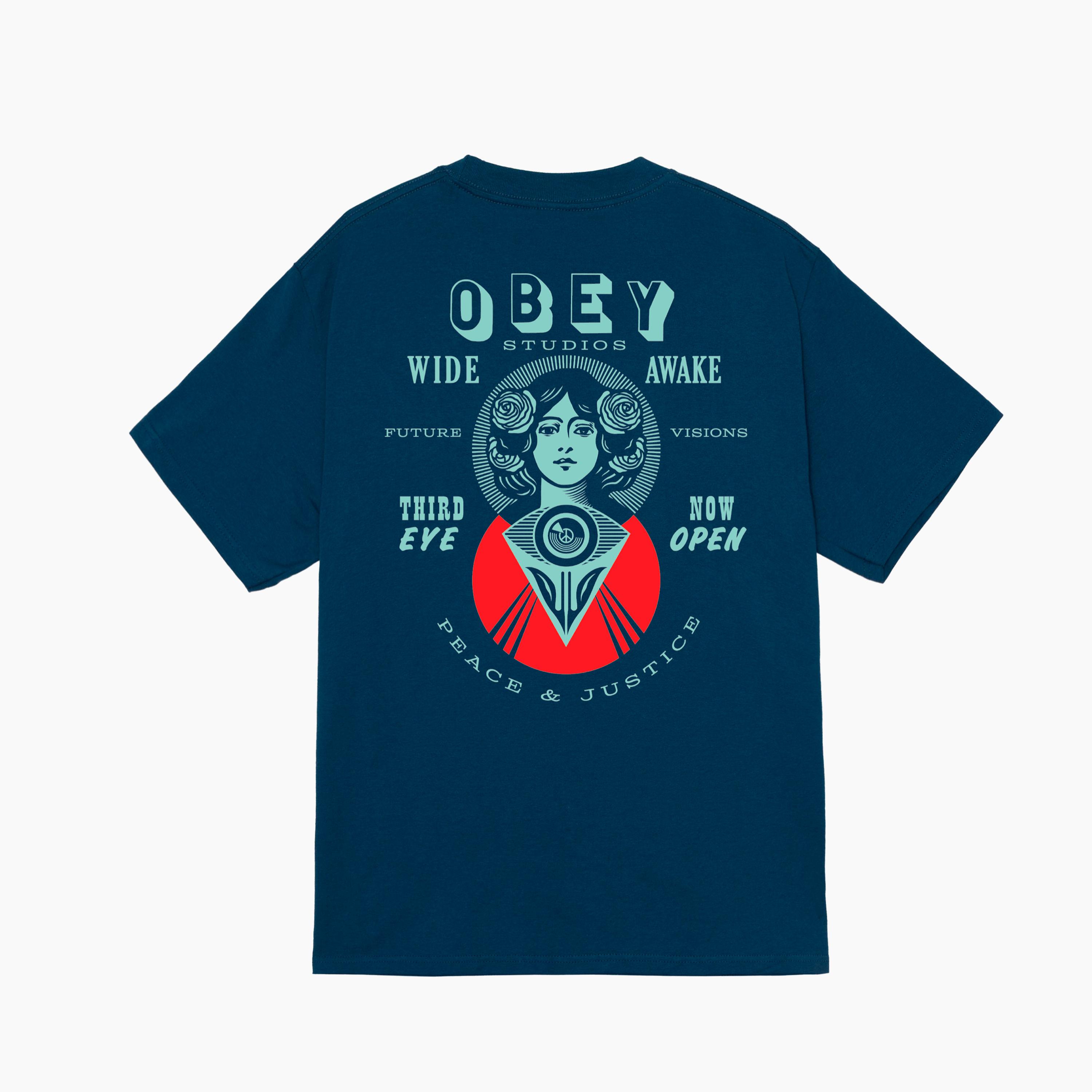 OBEY CLOTHING MAKE ART THIRD EYE CLASSIC T-SHIRT BLUE 165264330-HBU