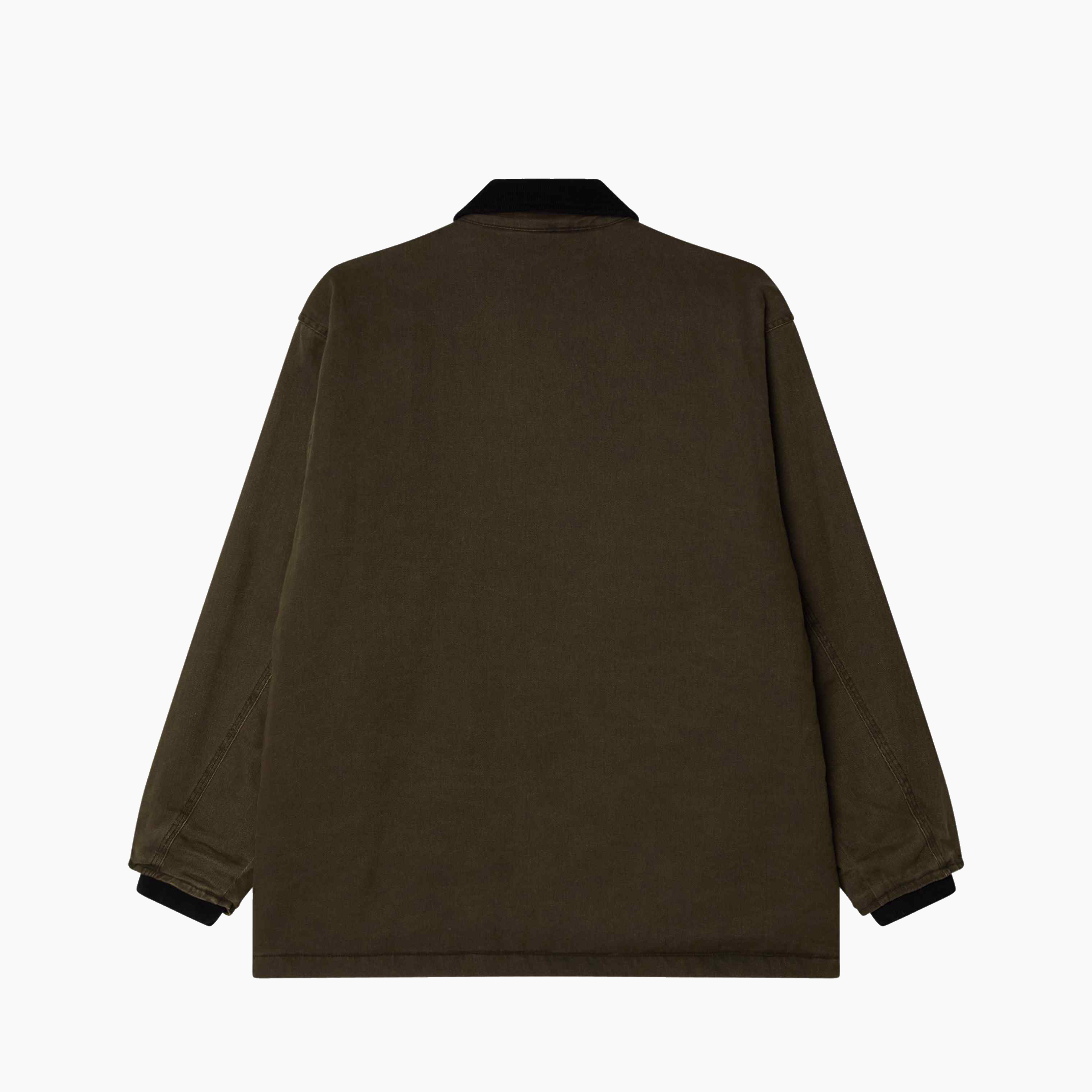 OBEY CLOTHING NORTON BARN COAT BLACK OLIVE FADED WASH 121800606-BOV