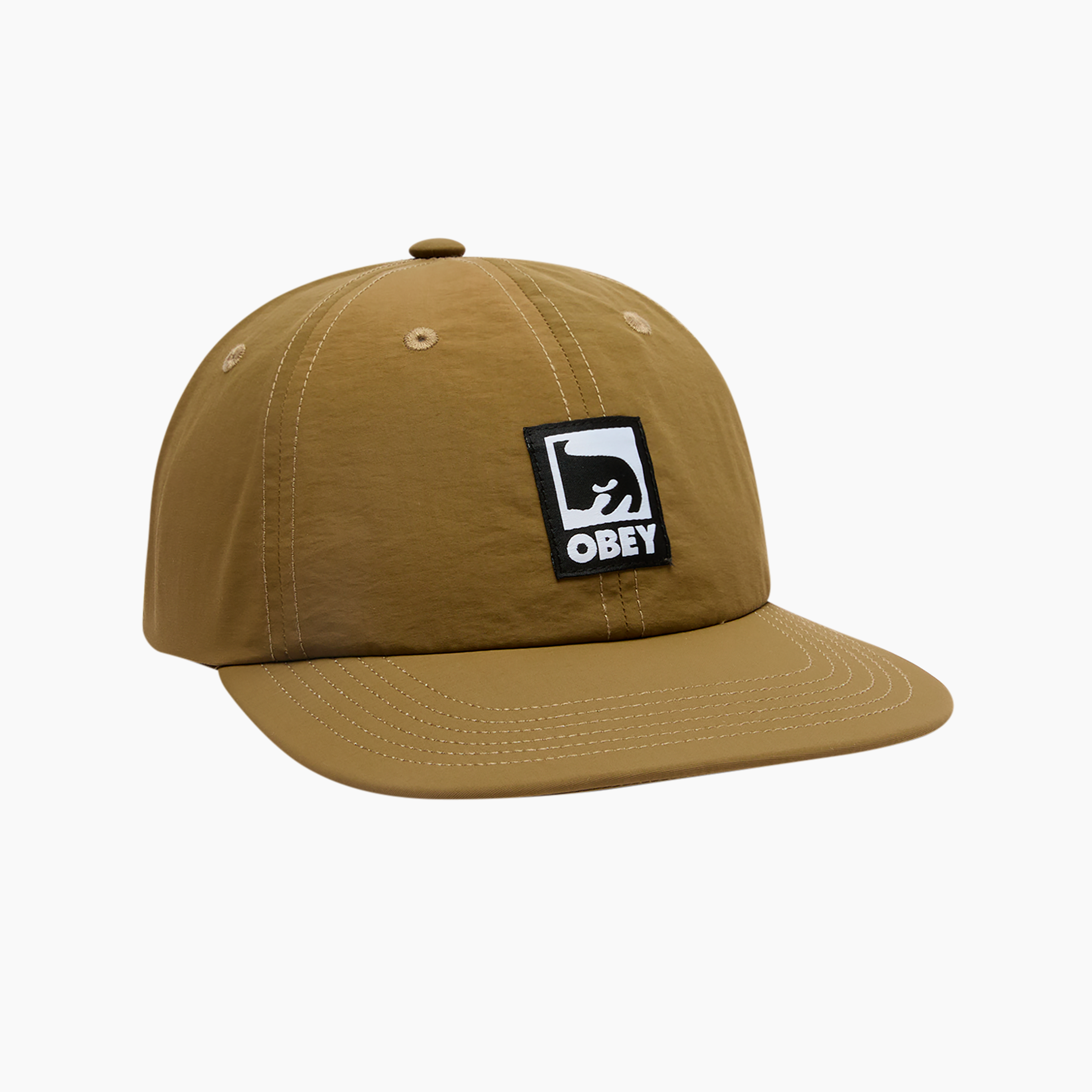 OBEY CLOTHING OBEY EFFECT NYLON 6 PANEL MOSS GREEN 100580439-MGN