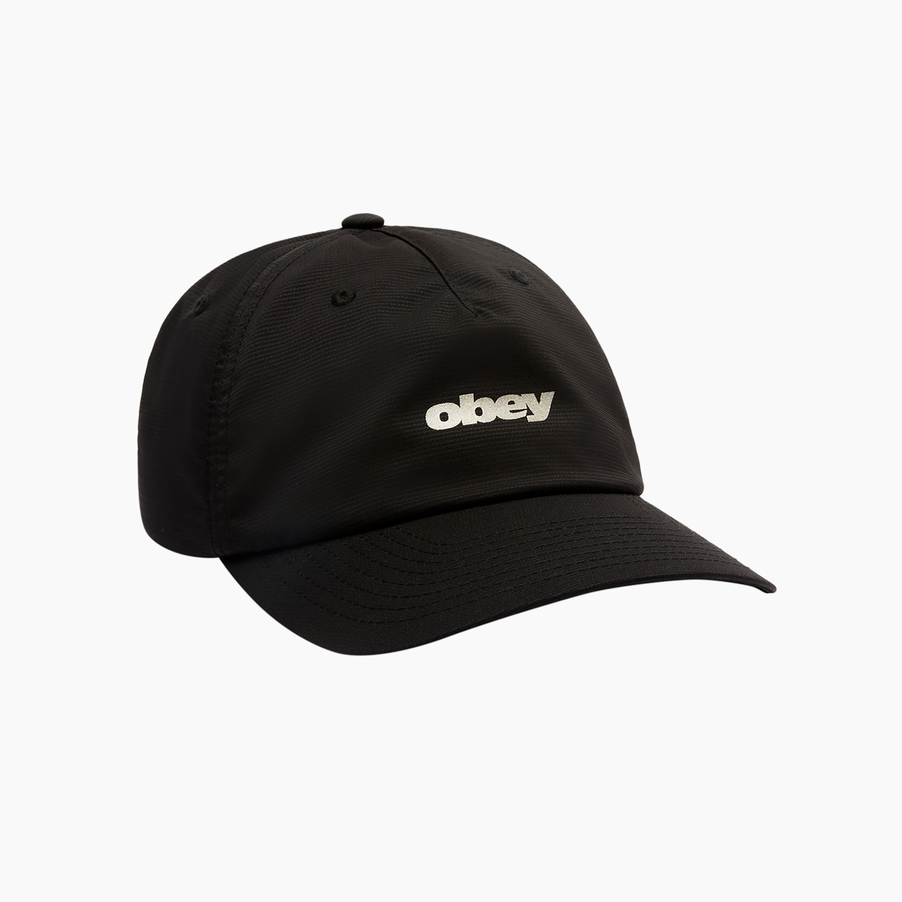 OBEY CLOTHING STRIDE 5 PANEL STRAPBACK BLACK 100490152-BLK