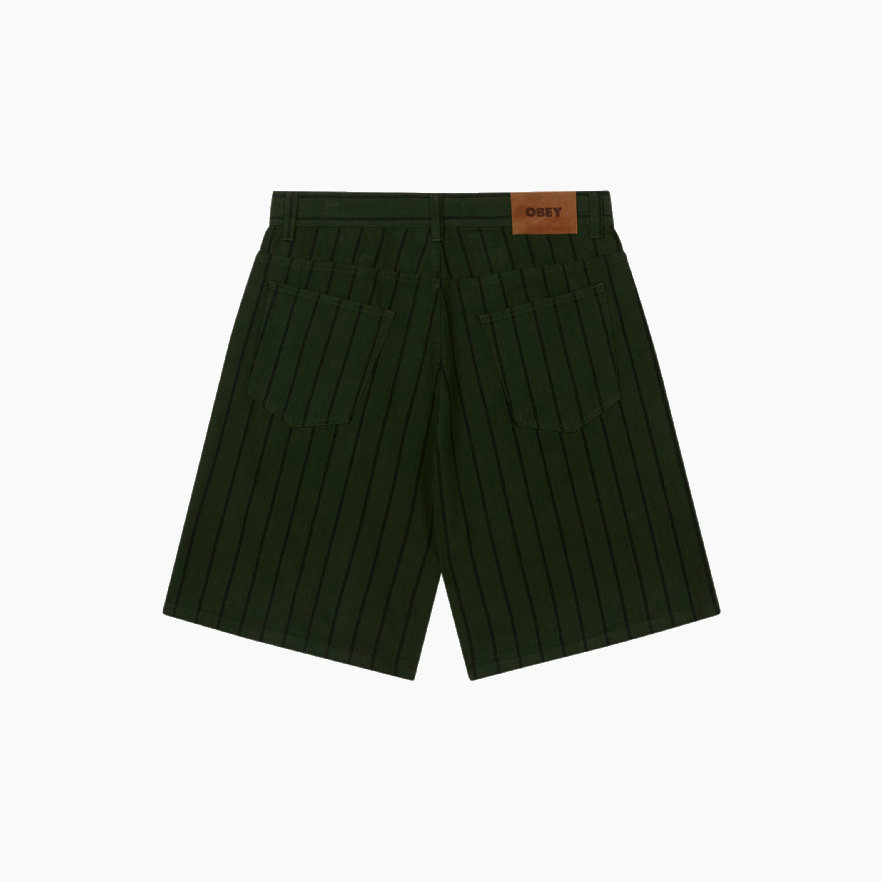 OBEY CLOTHING STRIPE BAGGY DENIM SHORT DUFFLE 172100094-DFB