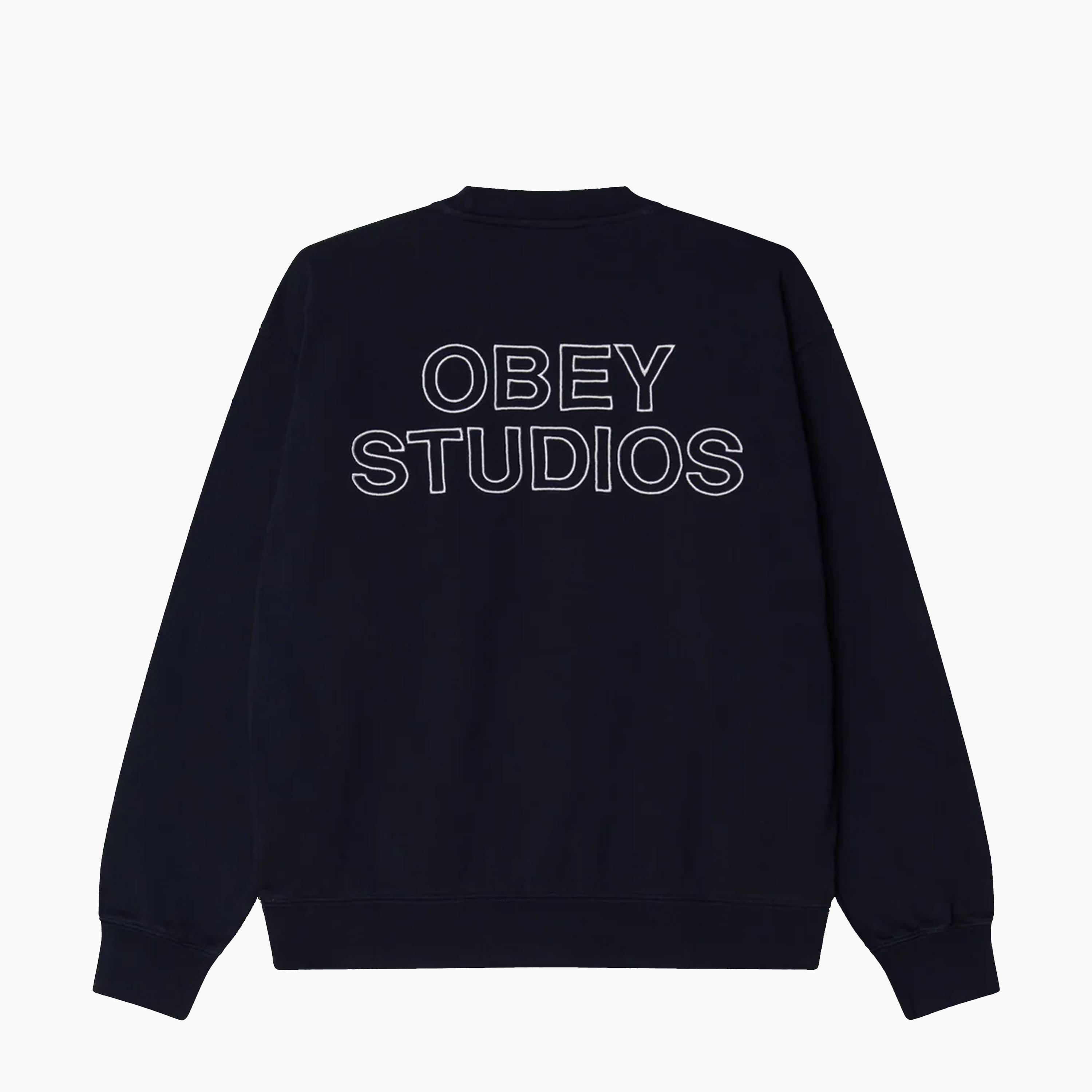 OBEY CLOTHING STUDIOS FADED CREW DARK NAVY 112480169-DNV