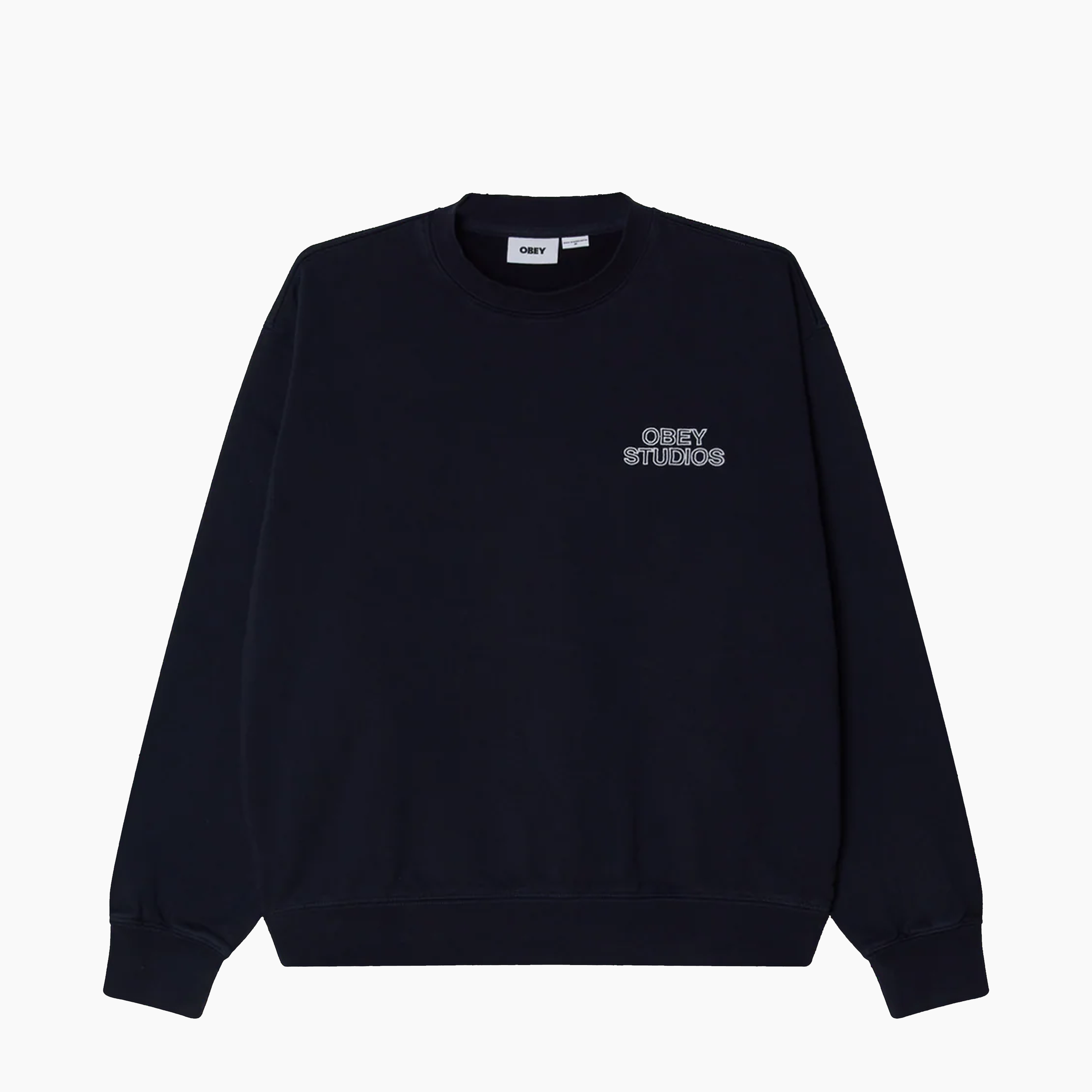 OBEY CLOTHING STUDIOS FADED CREW DARK NAVY 112480169-DNV