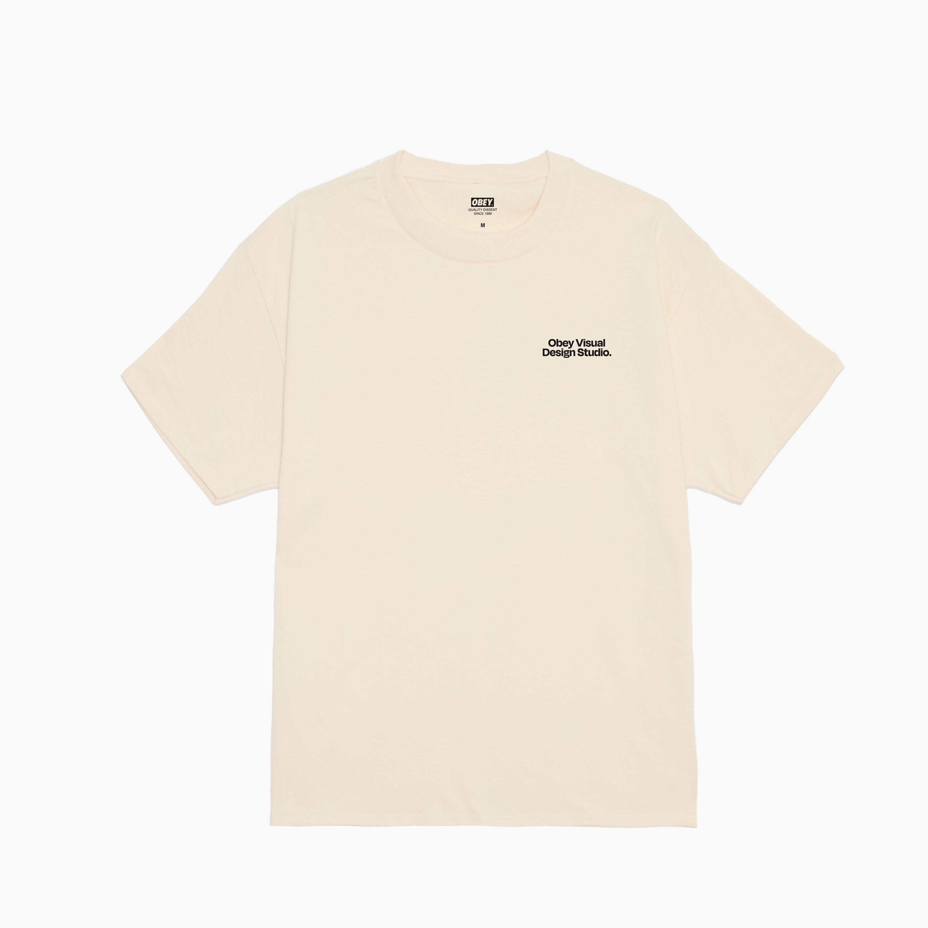 OBEY CLOTHING VISUAL DESIGN STUDIO CLASSIC T-SHIRT CREAM 165264305-CRM