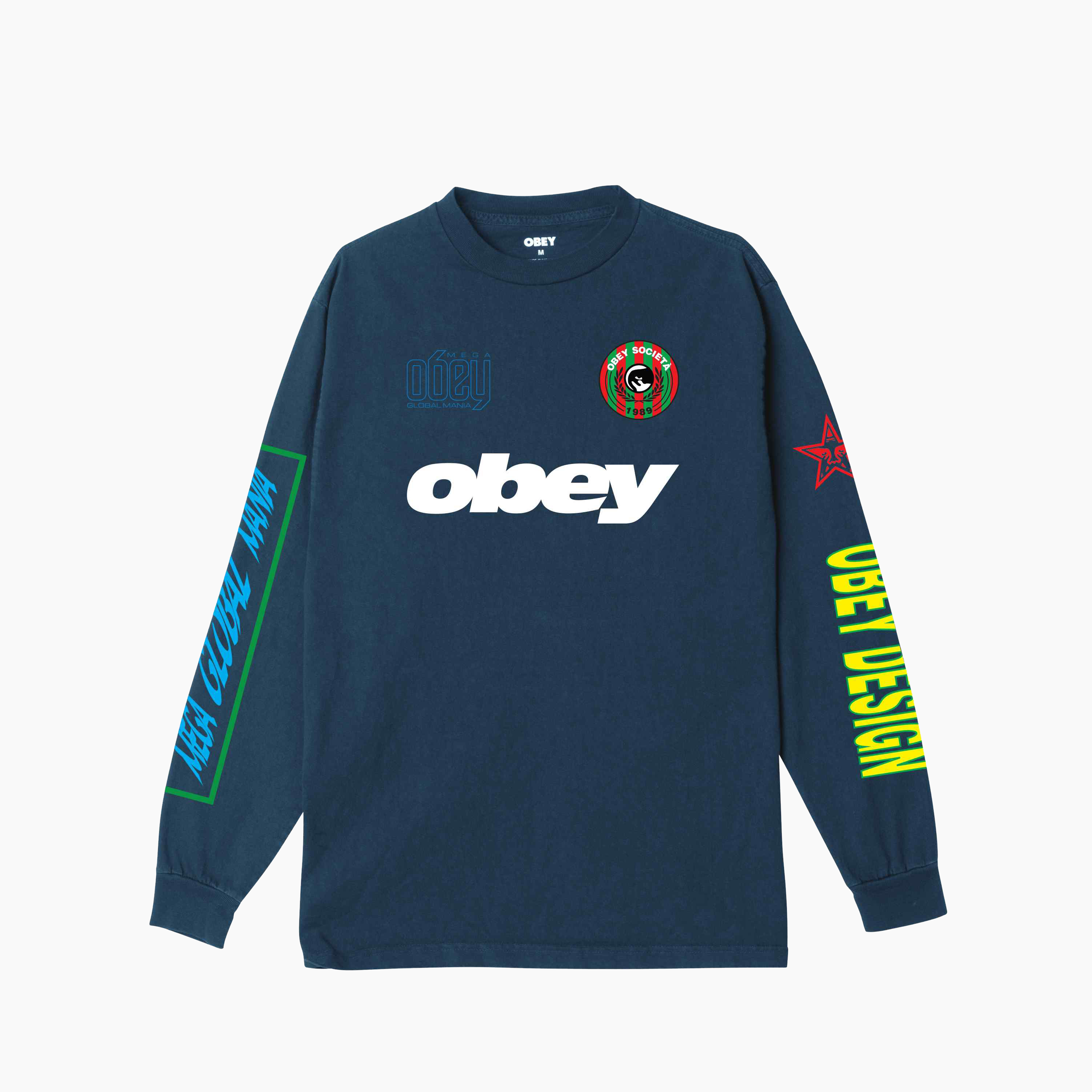 OBEY MEGA GLOBAL MANIA PIGMENT DARK DENIM 168004211-DDEN