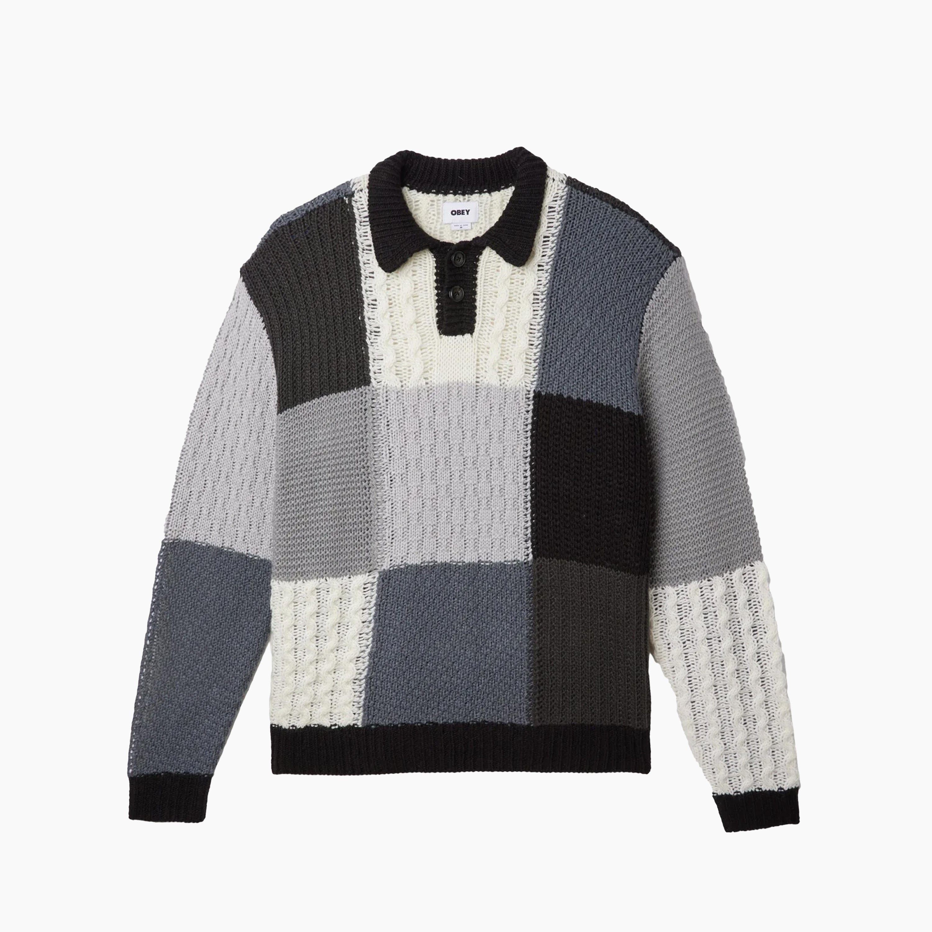 OBEY CLOTHING OLIVER PATCHWORK BLACK MULTICOLOR - 151000074